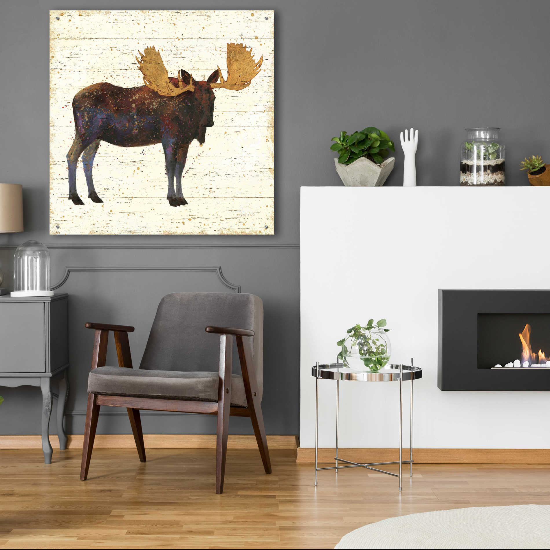 Epic Art 'Golden Nature I' by James Wiens, Acrylic Glass Wall Art,36x36