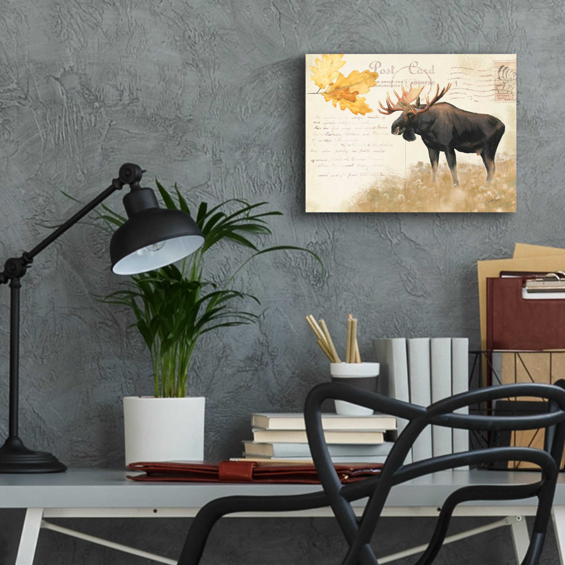 Epic Art 'Northern Wild Moose' by James Wiens, Acrylic Glass Wall Art,16x12