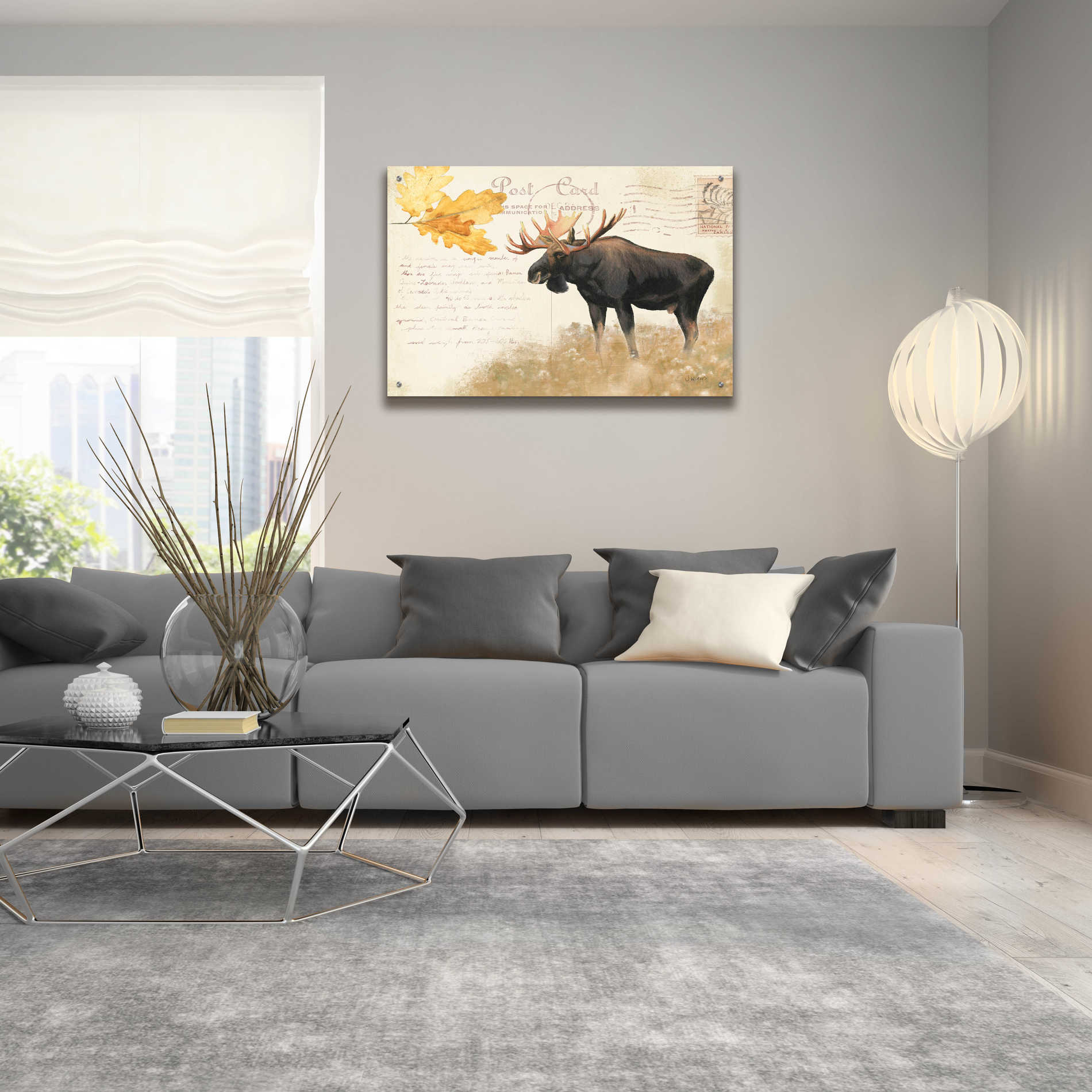 Epic Art 'Northern Wild Moose' by James Wiens, Acrylic Glass Wall Art,36x24