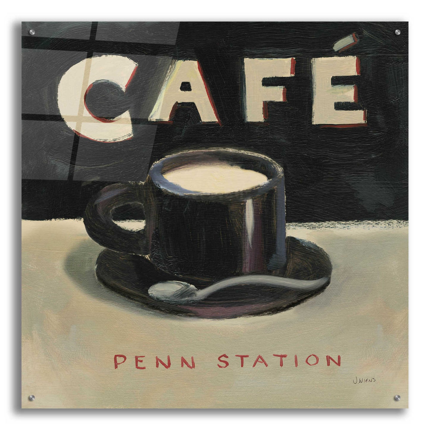 Epic Art 'Coffee Spot I' by James Wiens, Acrylic Glass Wall Art,36x36