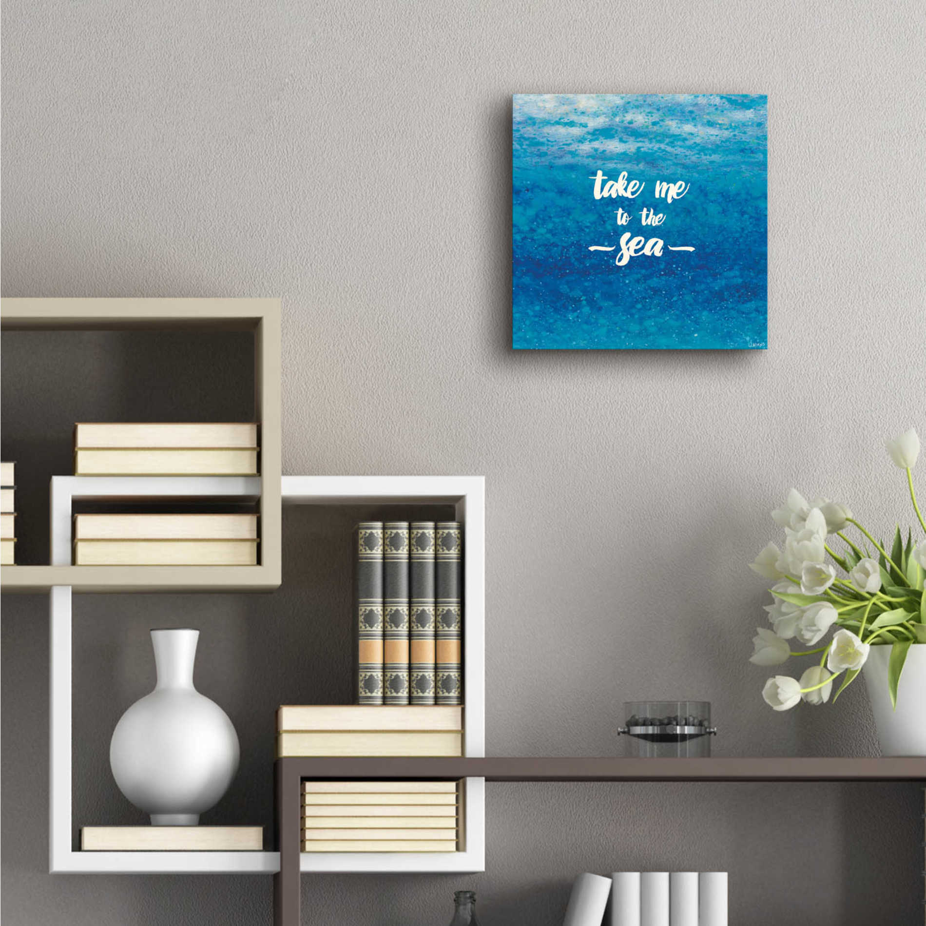 Epic Art 'Underwater Quotes I' by James Wiens, Acrylic Glass Wall Art,12x12