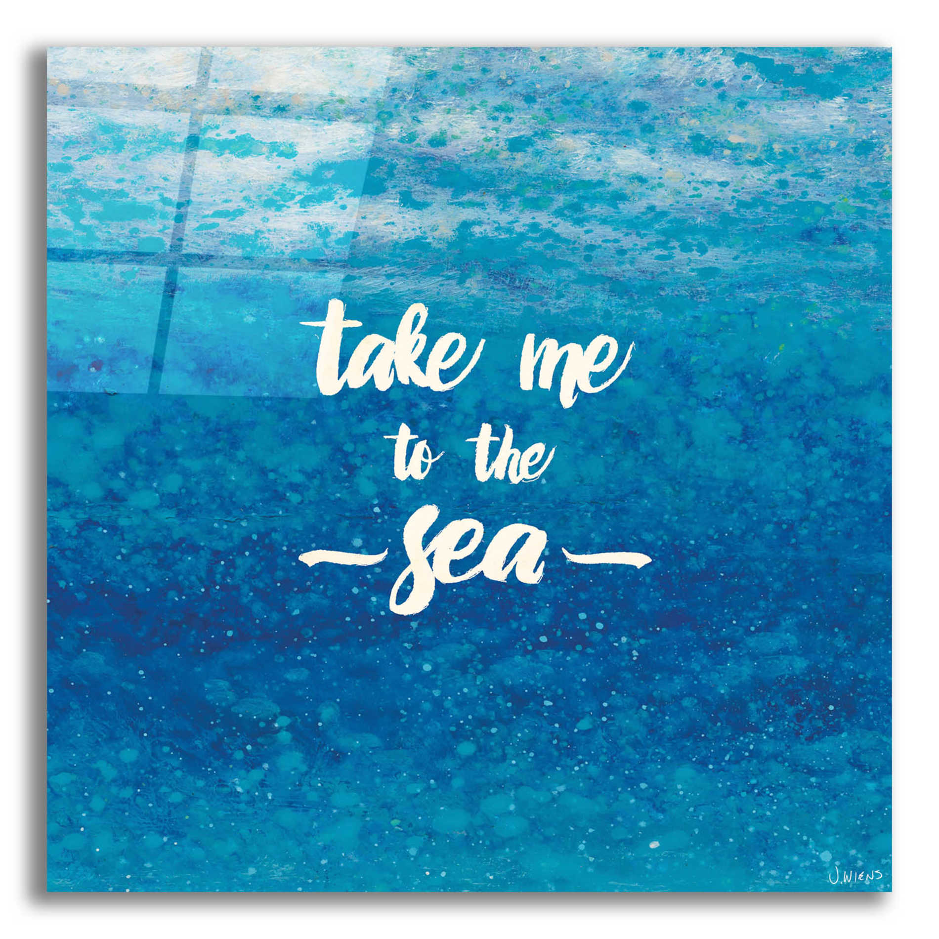 Epic Art 'Underwater Quotes I' by James Wiens, Acrylic Glass Wall Art,12x12