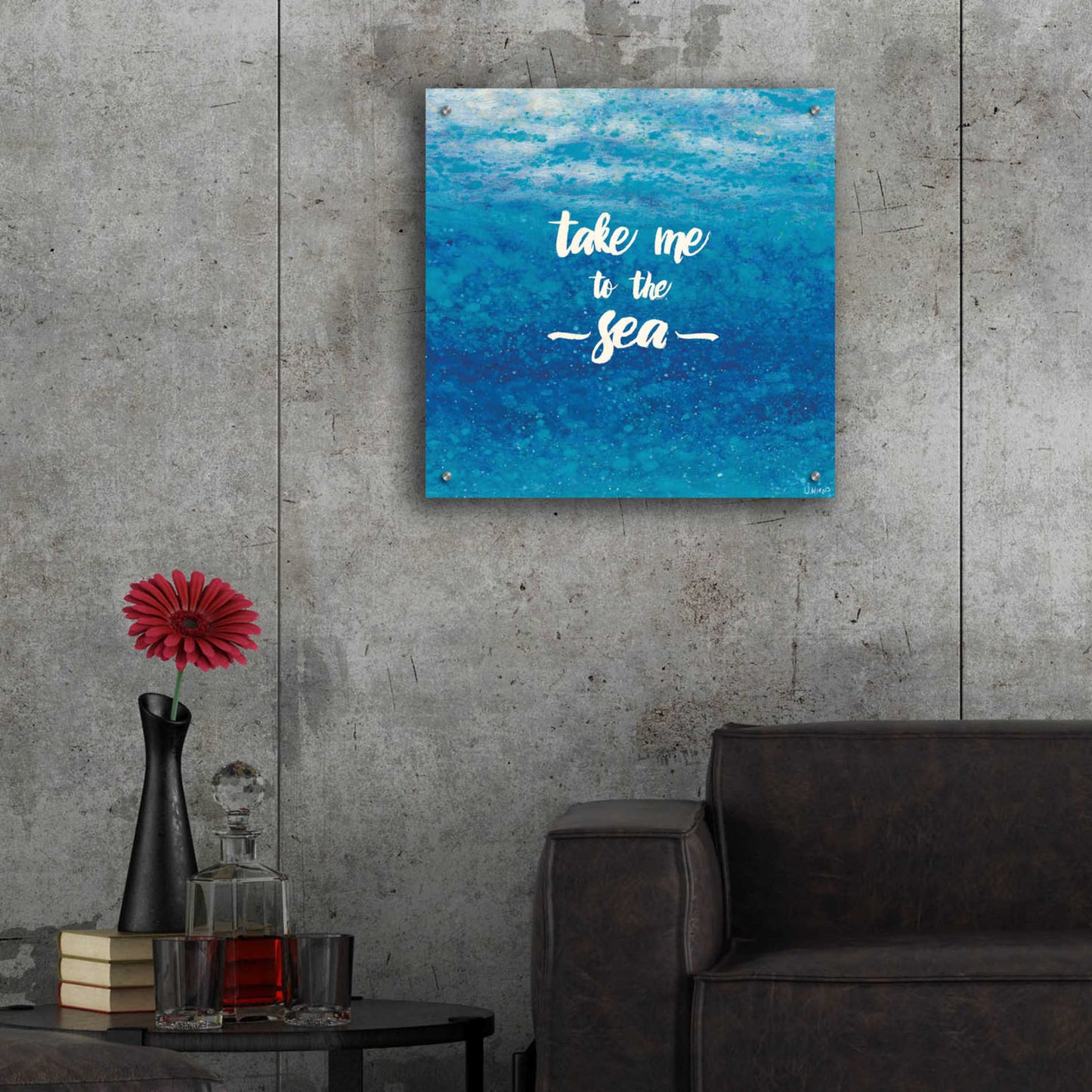 Epic Art 'Underwater Quotes I' by James Wiens, Acrylic Glass Wall Art,24x24