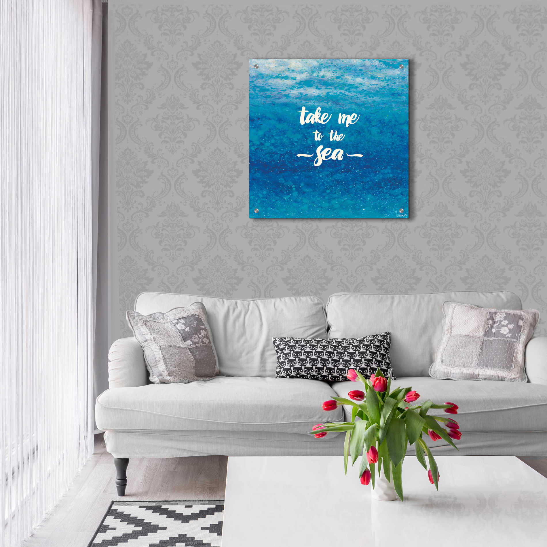 Epic Art 'Underwater Quotes I' by James Wiens, Acrylic Glass Wall Art,24x24