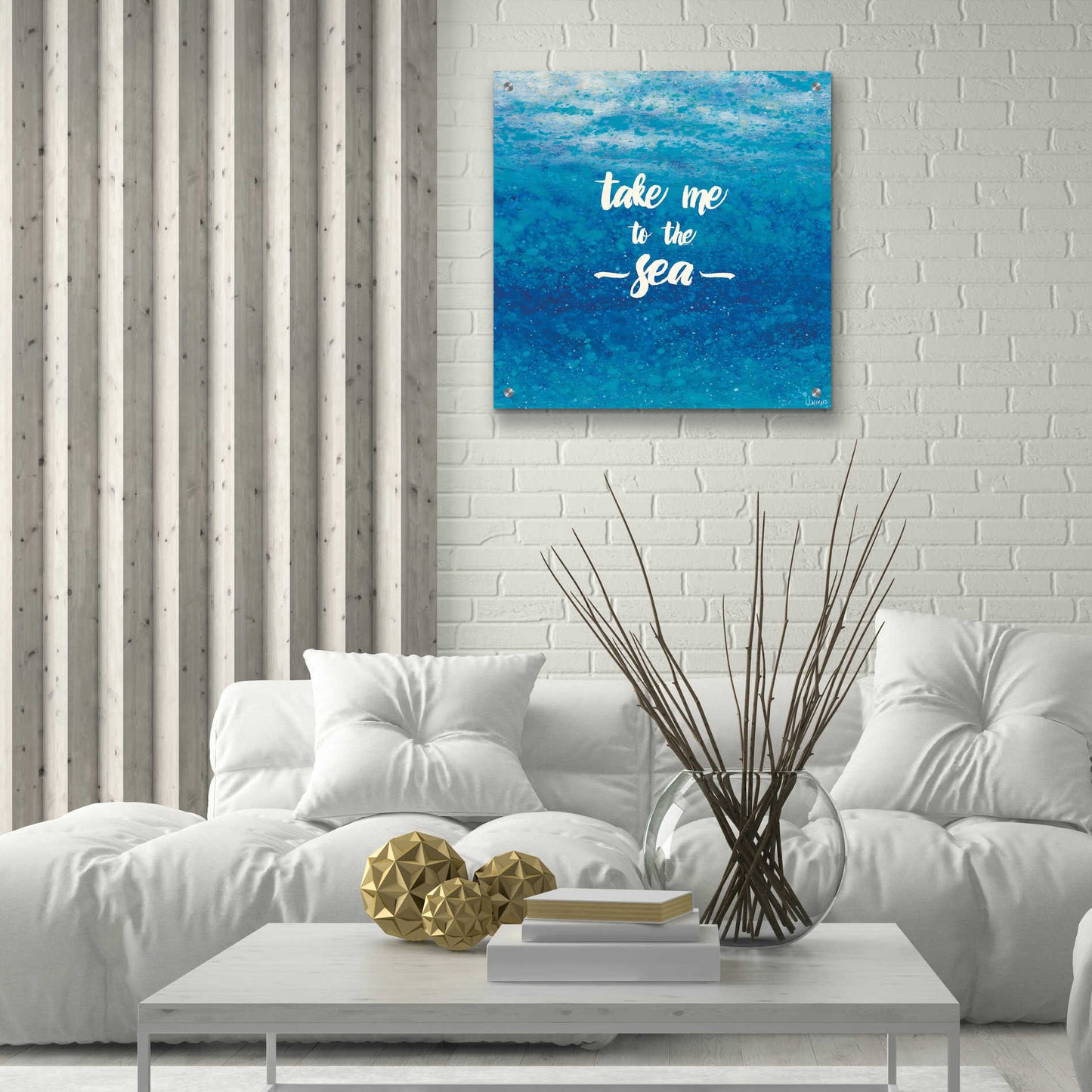 Epic Art 'Underwater Quotes I' by James Wiens, Acrylic Glass Wall Art,24x24