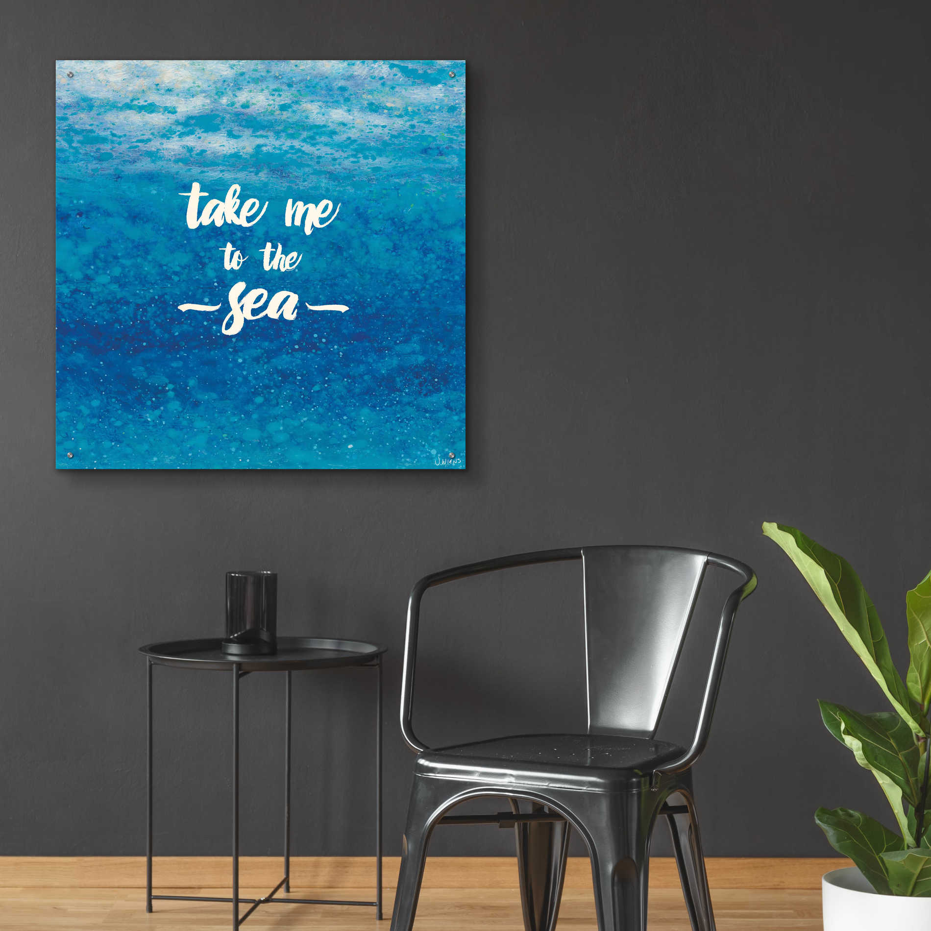 Epic Art 'Underwater Quotes I' by James Wiens, Acrylic Glass Wall Art,36x36