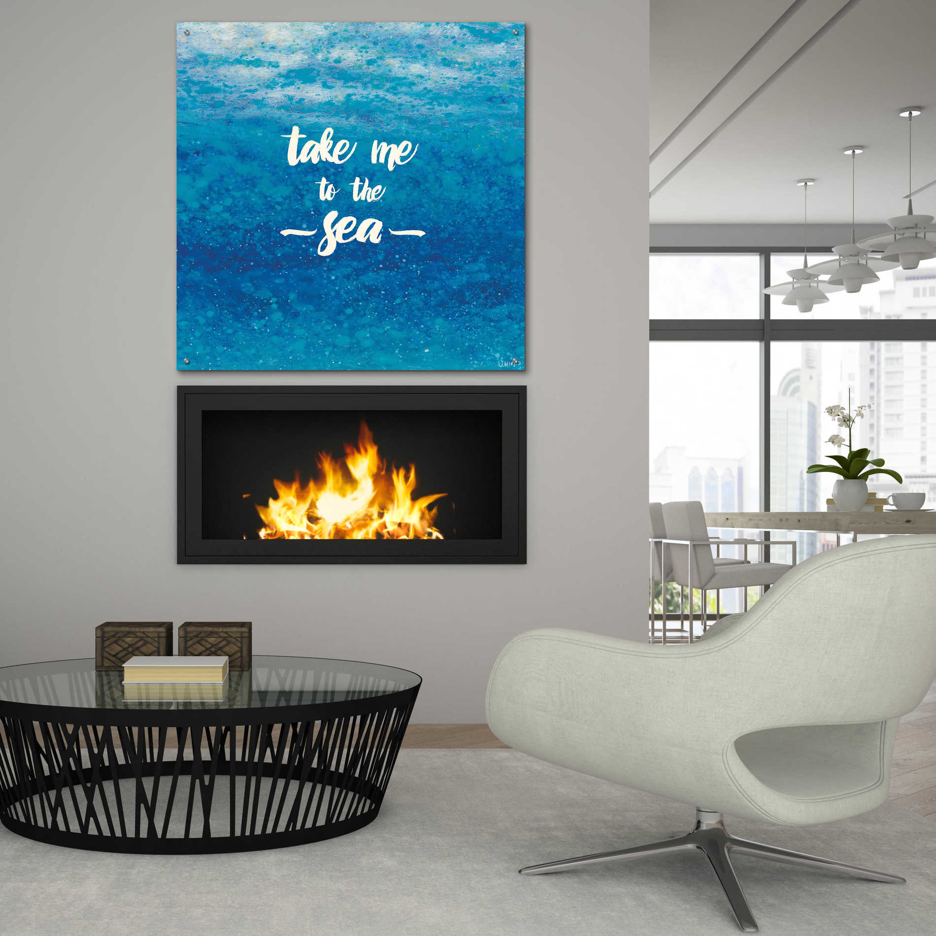 Epic Art 'Underwater Quotes I' by James Wiens, Acrylic Glass Wall Art,36x36