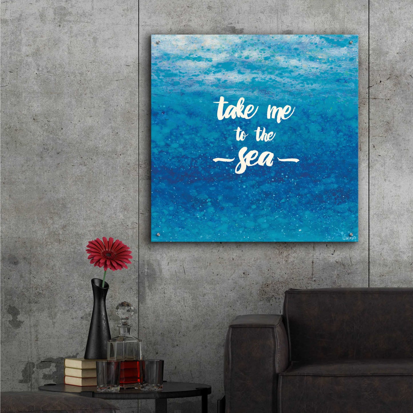 Epic Art 'Underwater Quotes I' by James Wiens, Acrylic Glass Wall Art,36x36