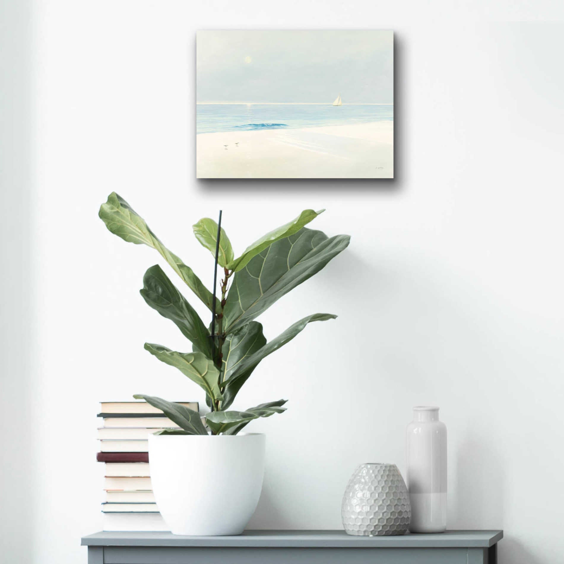 Epic Art 'Serene Beach' by James Wiens, Acrylic Glass Wall Art,16x12