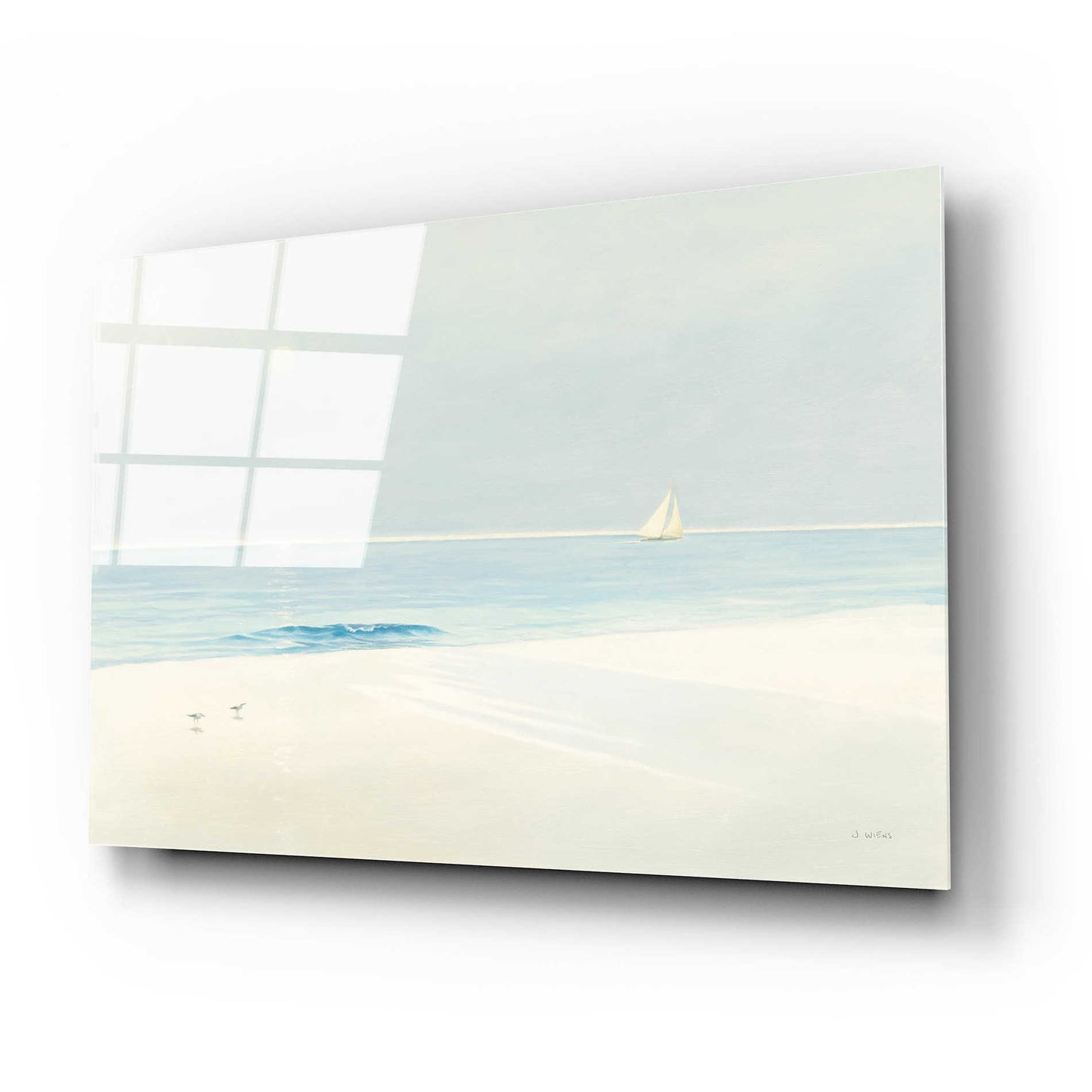 Epic Art 'Serene Beach' by James Wiens, Acrylic Glass Wall Art,24x16