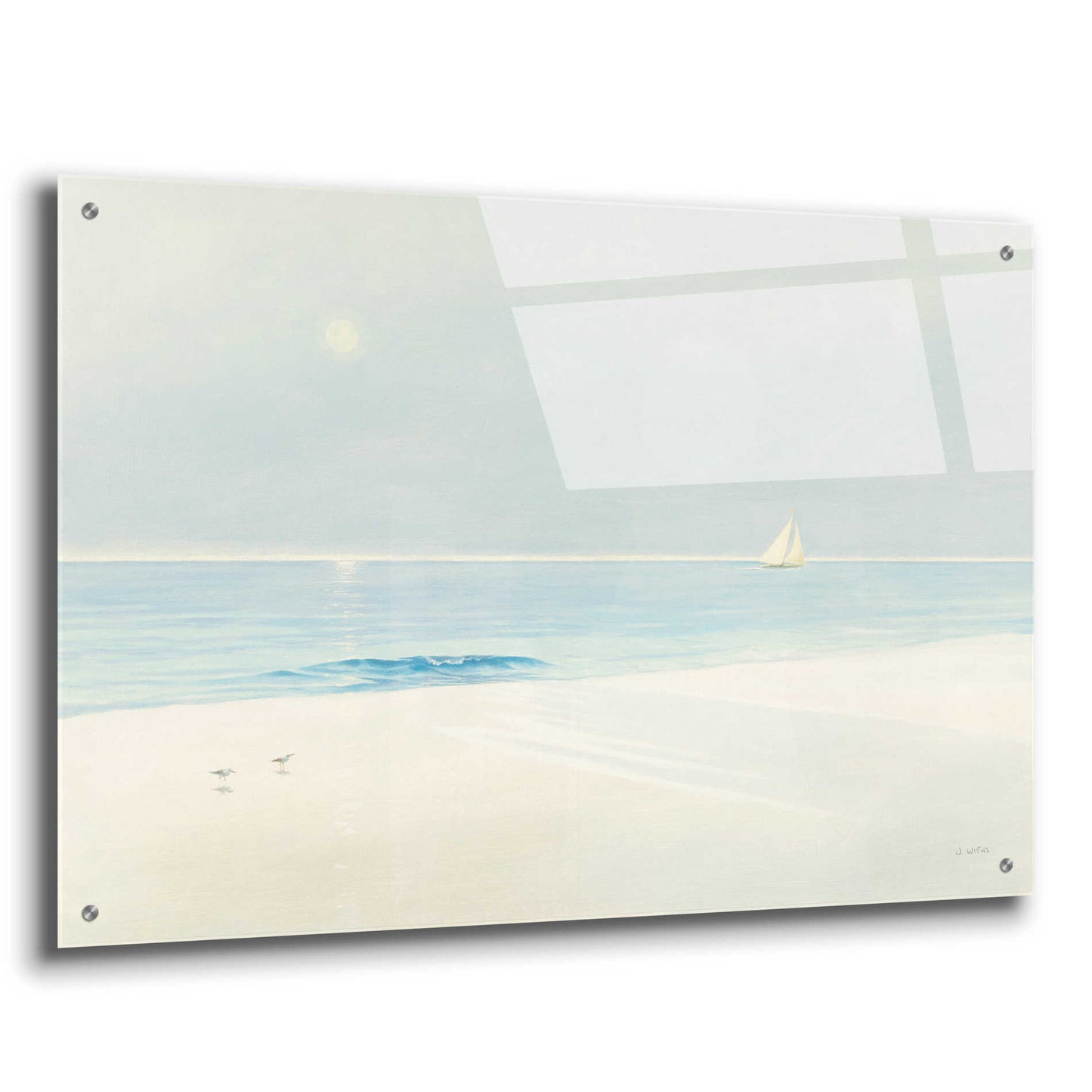 Epic Art 'Serene Beach' by James Wiens, Acrylic Glass Wall Art,36x24