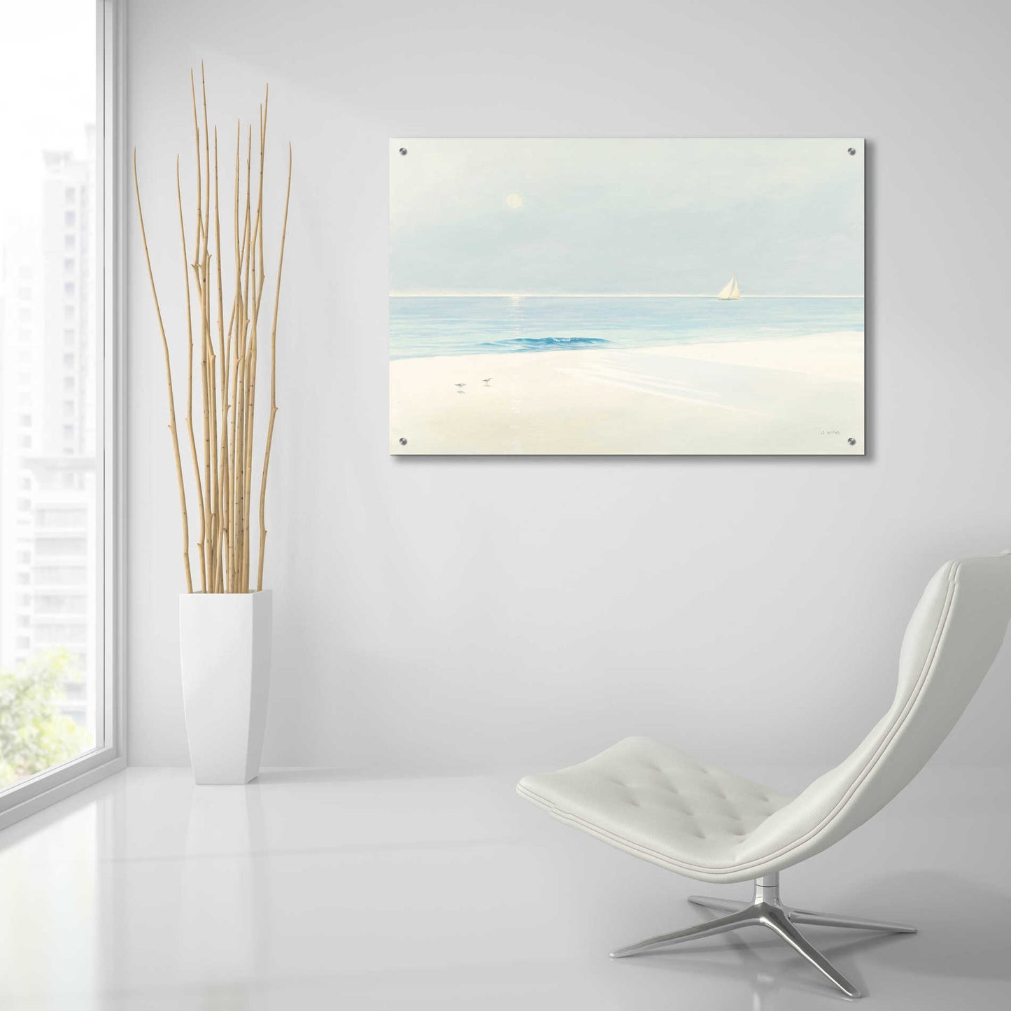 Epic Art 'Serene Beach' by James Wiens, Acrylic Glass Wall Art,36x24