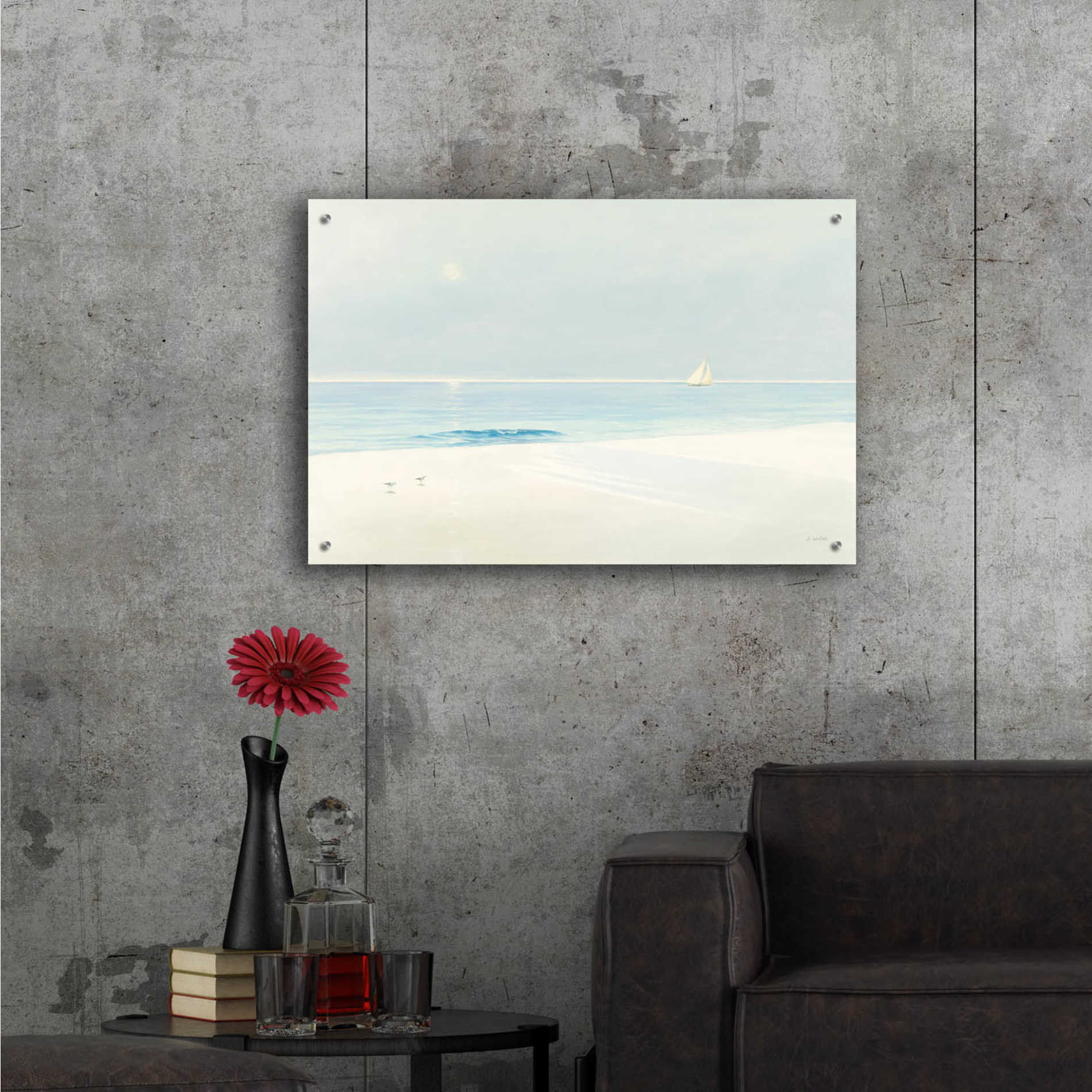 Epic Art 'Serene Beach' by James Wiens, Acrylic Glass Wall Art,36x24