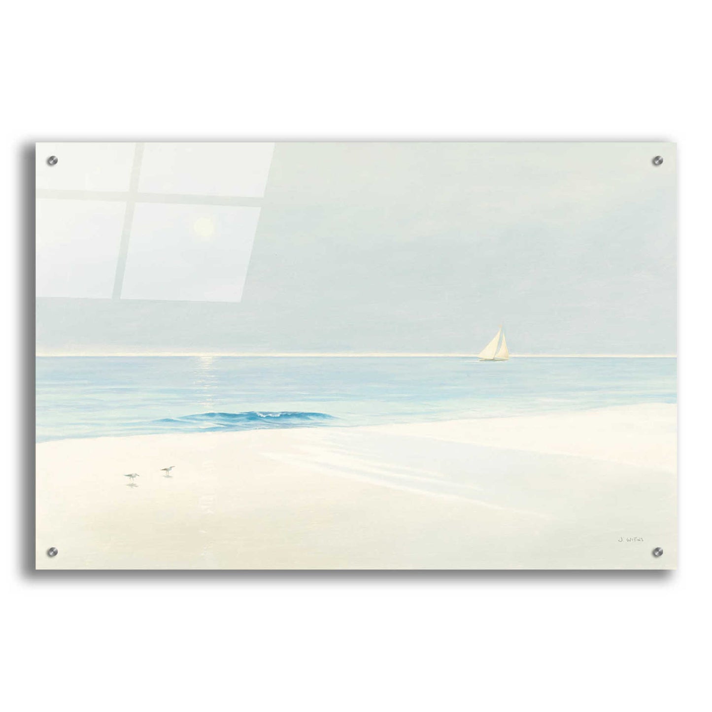 Epic Art 'Serene Beach' by James Wiens, Acrylic Glass Wall Art,36x24