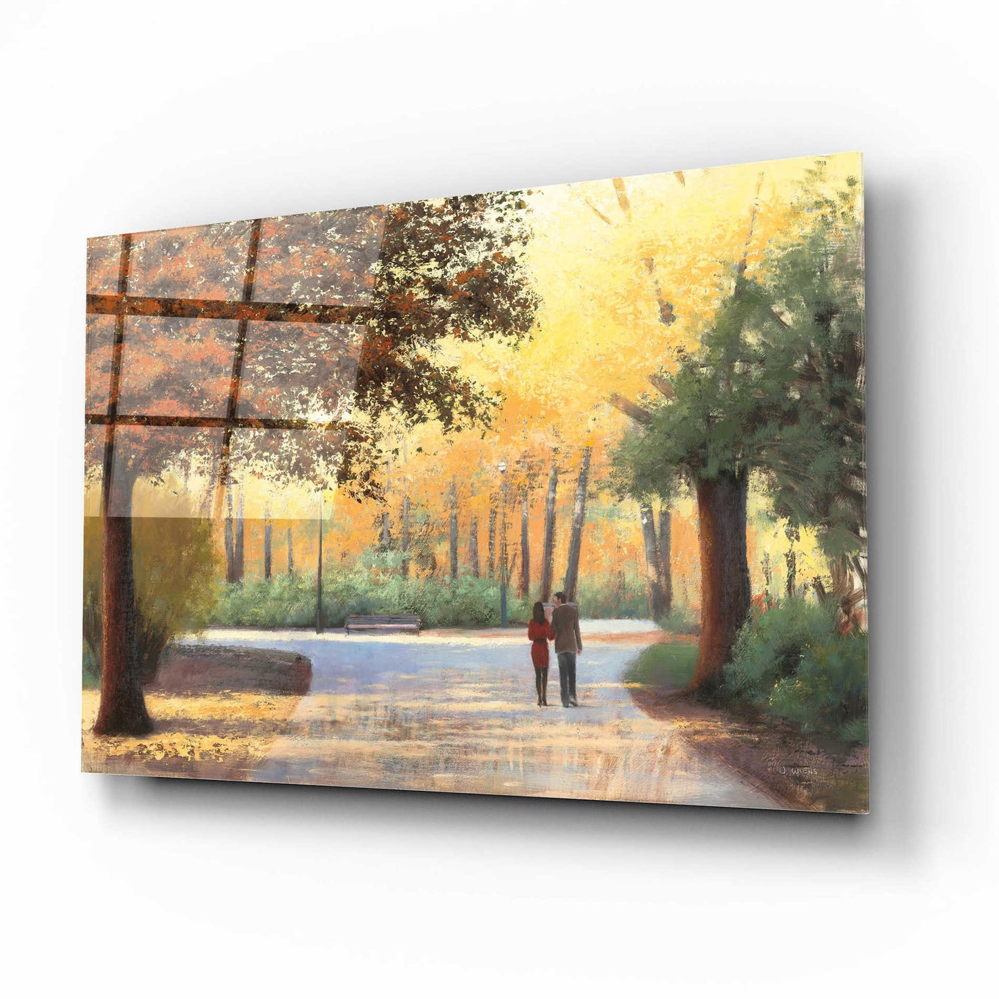 Epic Art 'Golden Autumn Stroll' by James Wiens, Acrylic Glass Wall Art,16x12