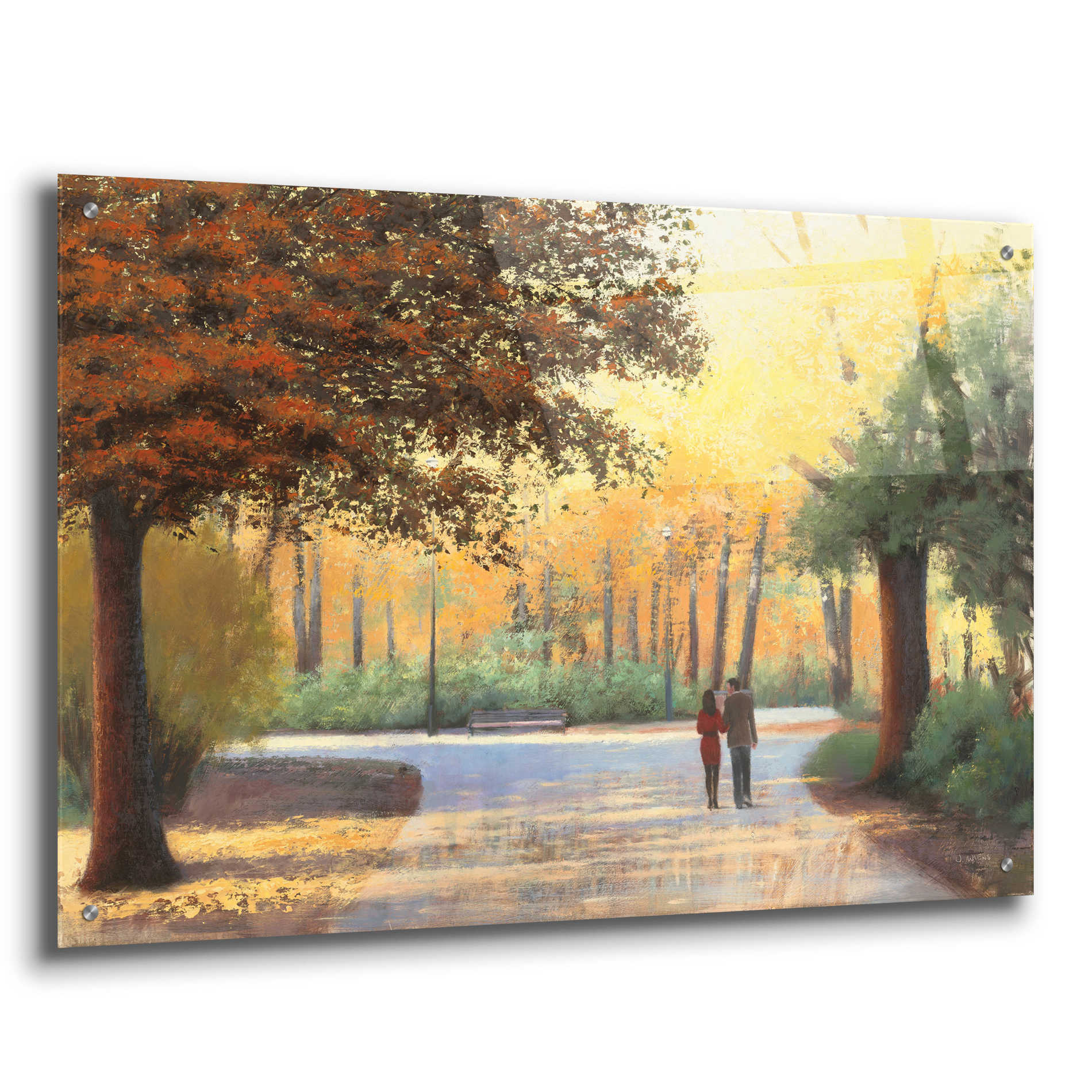Epic Art 'Golden Autumn Stroll' by James Wiens, Acrylic Glass Wall Art,36x24