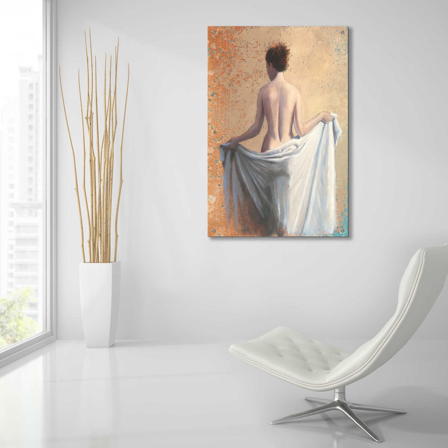 Epic Art 'After the Bath Coral' by James Wiens, Acrylic Glass Wall Art,24x36