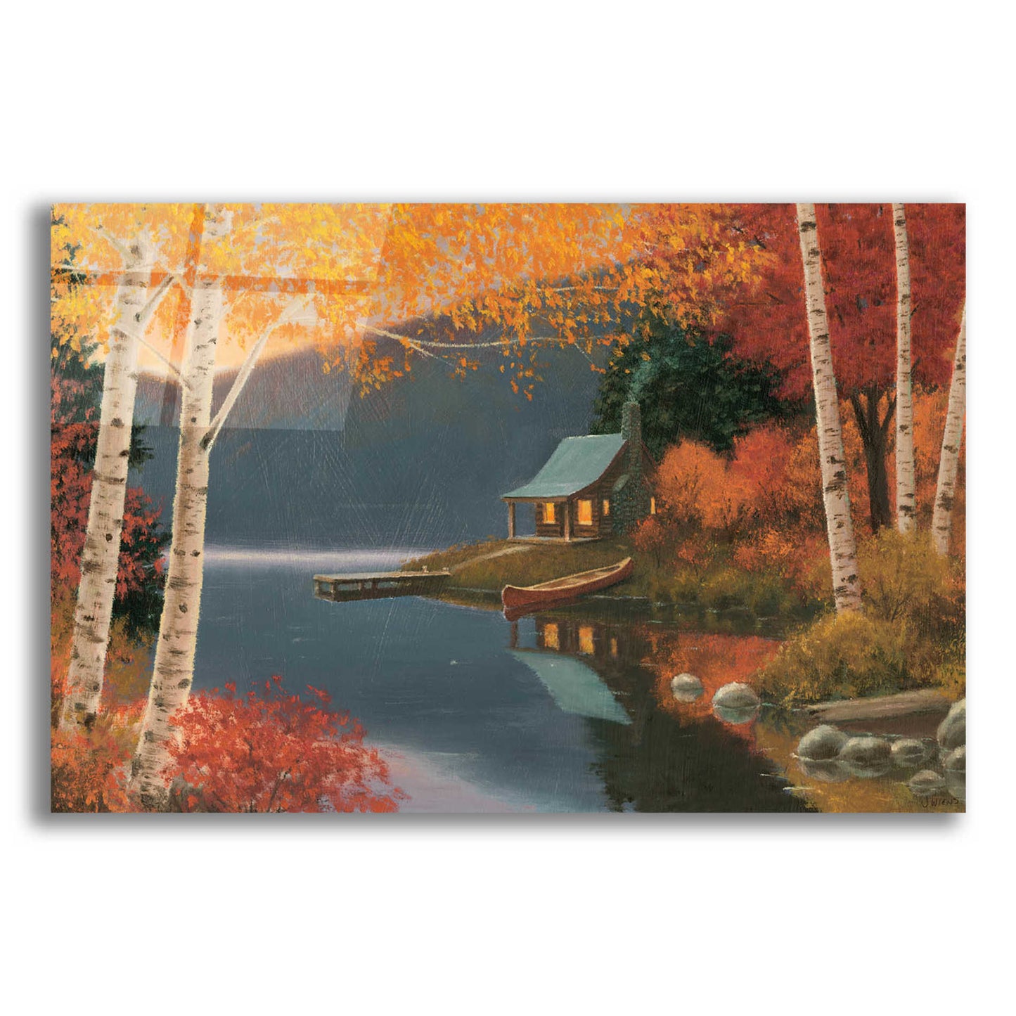 Epic Art 'Quiet Evening I' by James Wiens, Acrylic Glass Wall Art,16x12