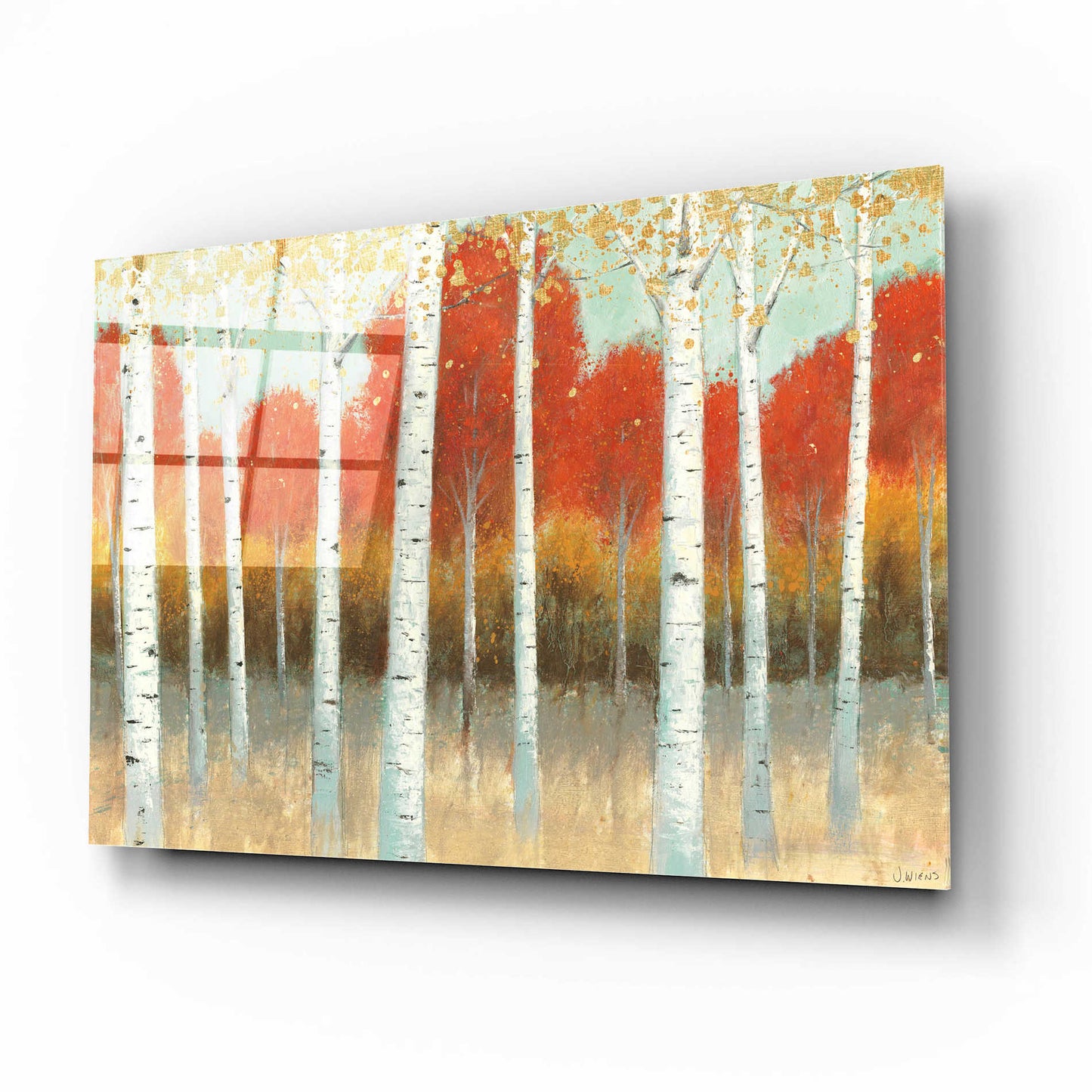 Epic Art 'Fall Promenade I' by James Wiens, Acrylic Glass Wall Art,16x12