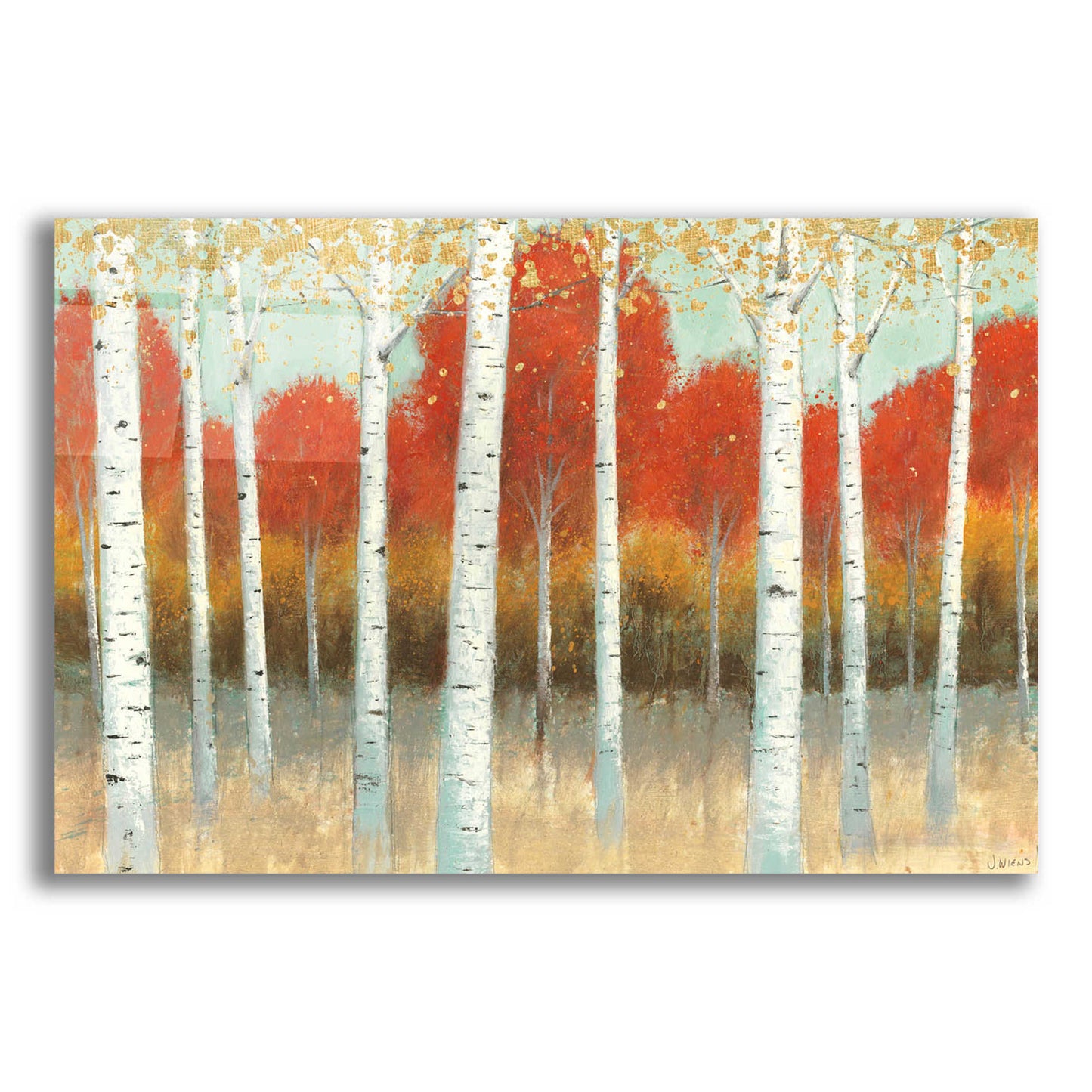 Epic Art 'Fall Promenade I' by James Wiens, Acrylic Glass Wall Art,16x12