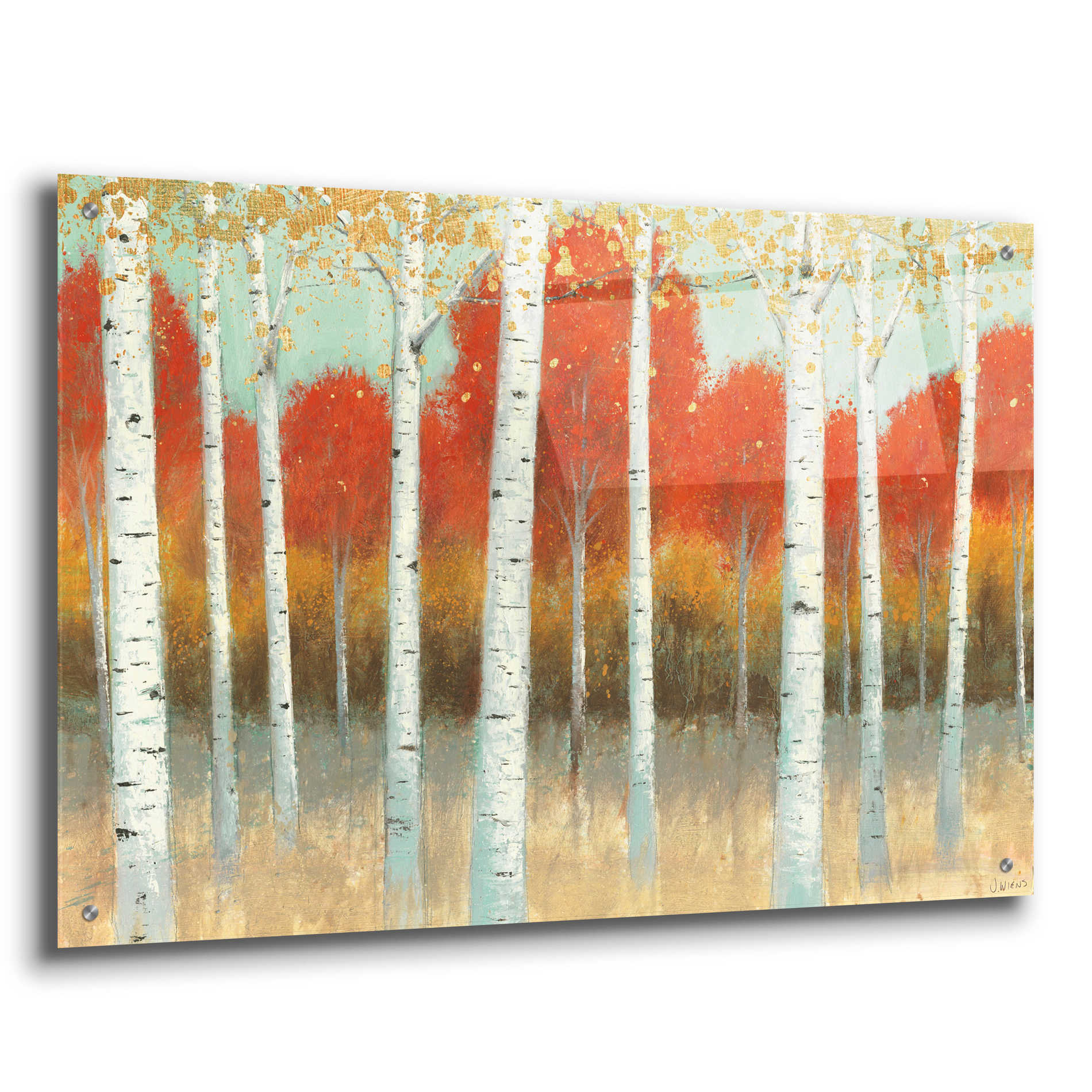 Epic Art 'Fall Promenade I' by James Wiens, Acrylic Glass Wall Art,36x24