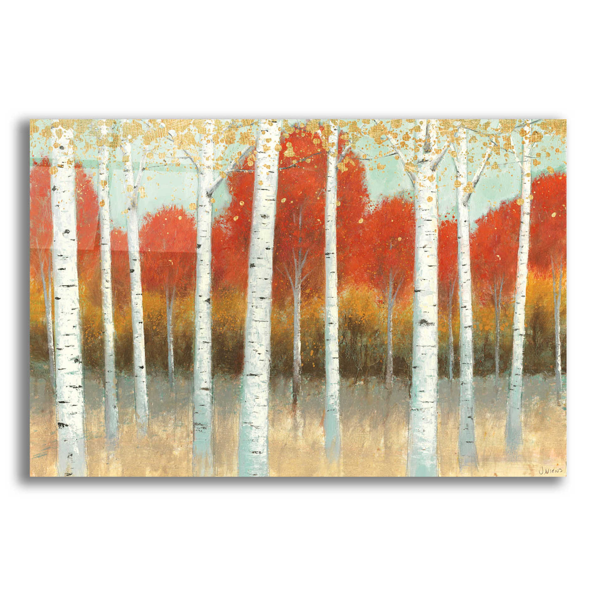 Epic Art 'Fall Promenade I' by James Wiens, Acrylic Glass Wall Art,18x12x1.1x0,26x18x1.1x0,40x26x1.74x0,60x40x1.74x0