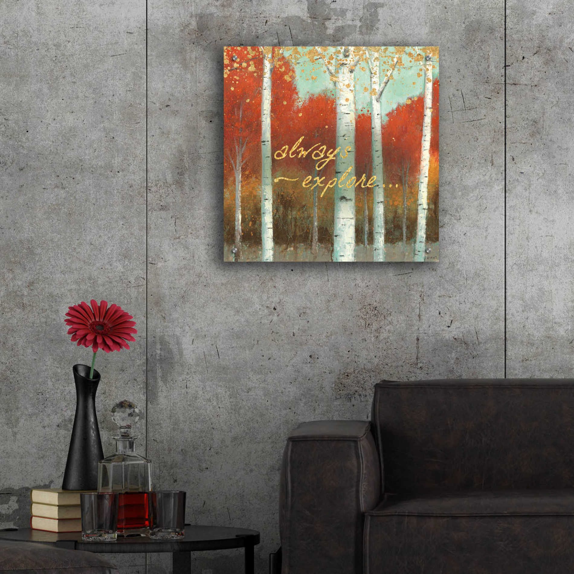 Epic Art 'Fall Promenade III' by James Wiens, Acrylic Glass Wall Art,24x24