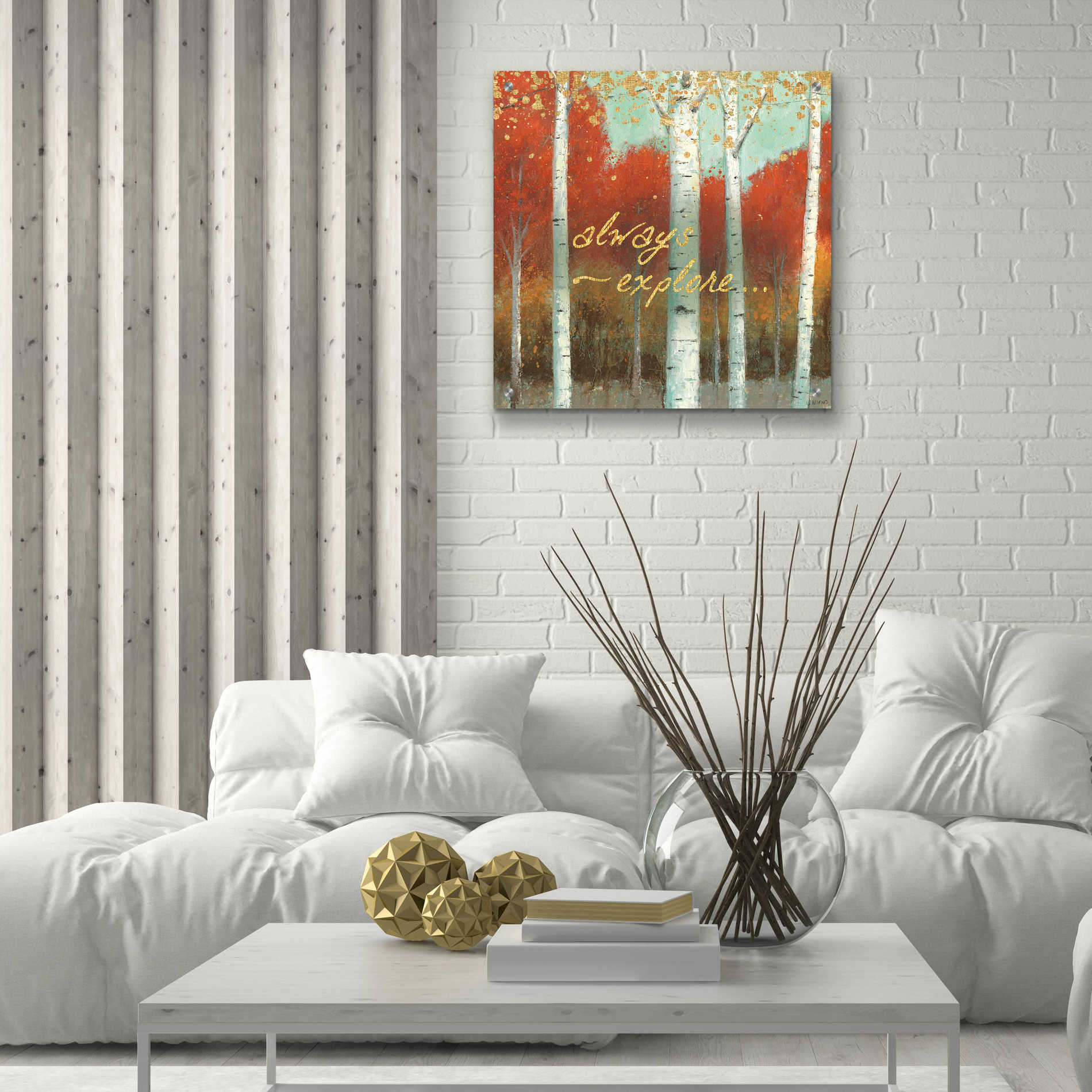 Epic Art 'Fall Promenade III' by James Wiens, Acrylic Glass Wall Art,24x24