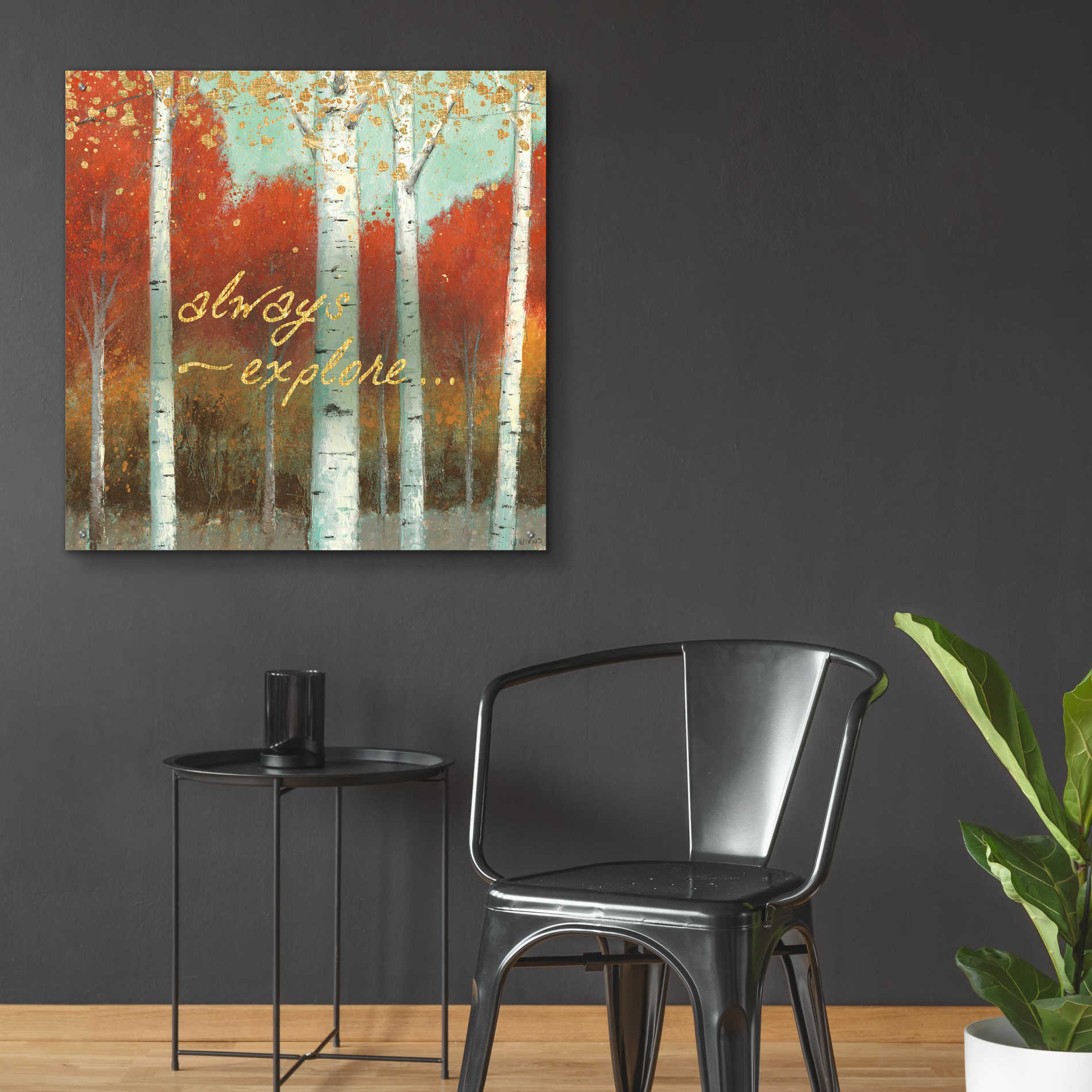 Epic Art 'Fall Promenade III' by James Wiens, Acrylic Glass Wall Art,36x36