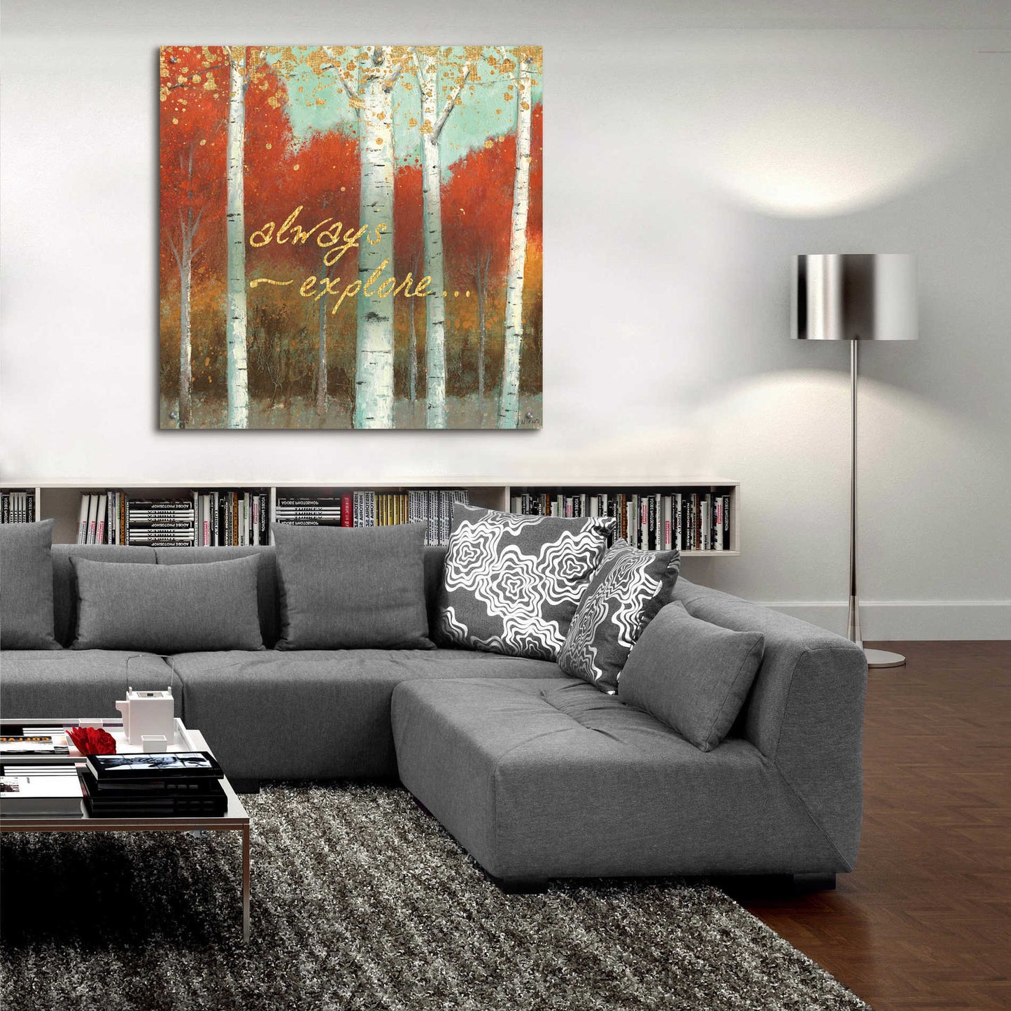 Epic Art 'Fall Promenade III' by James Wiens, Acrylic Glass Wall Art,36x36