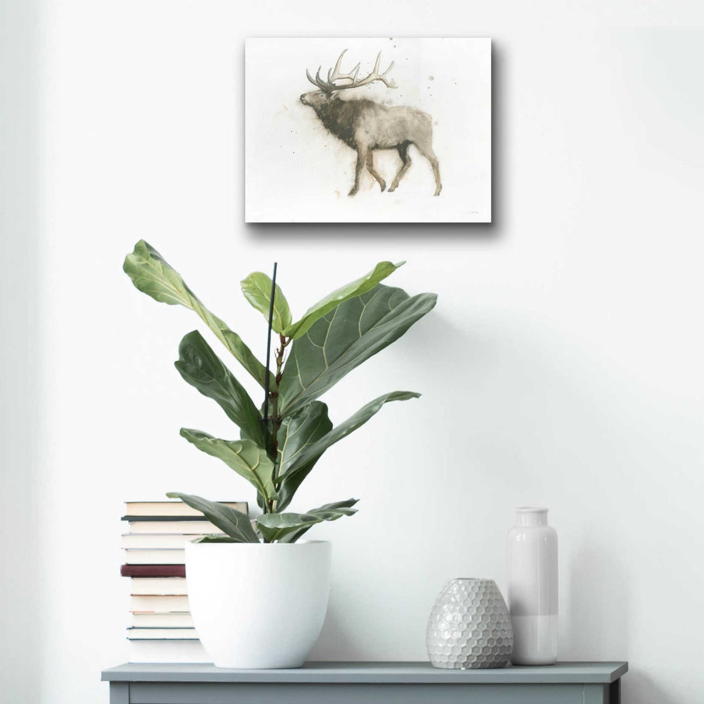 Epic Art 'Elk' by James Wiens, Acrylic Glass Wall Art,16x12