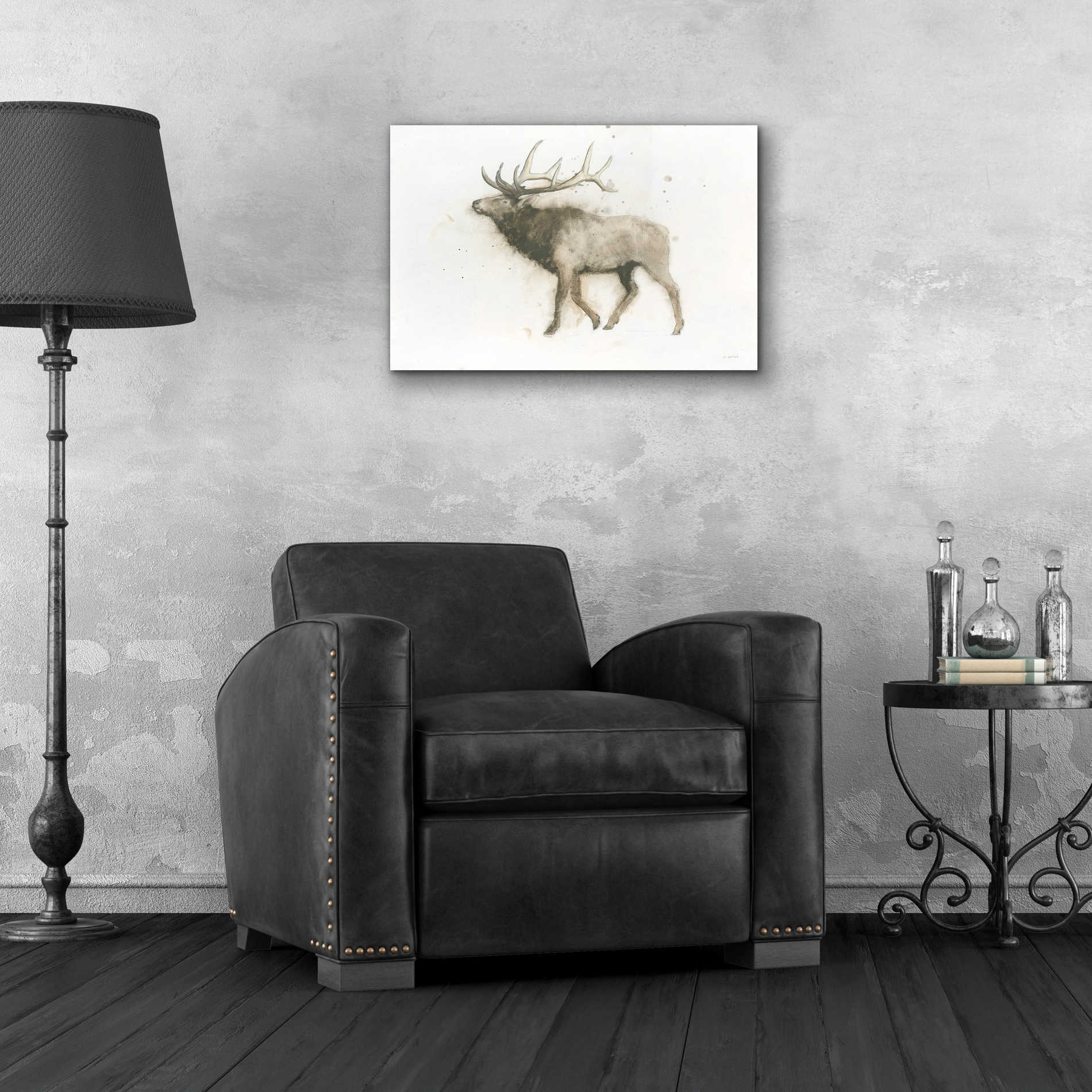 Epic Art 'Elk' by James Wiens, Acrylic Glass Wall Art,24x16