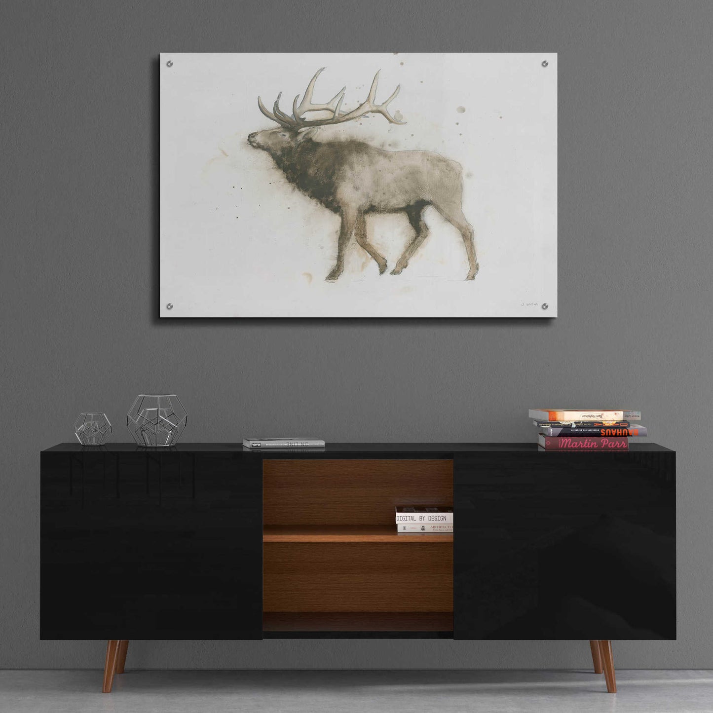 Epic Art 'Elk' by James Wiens, Acrylic Glass Wall Art,36x24