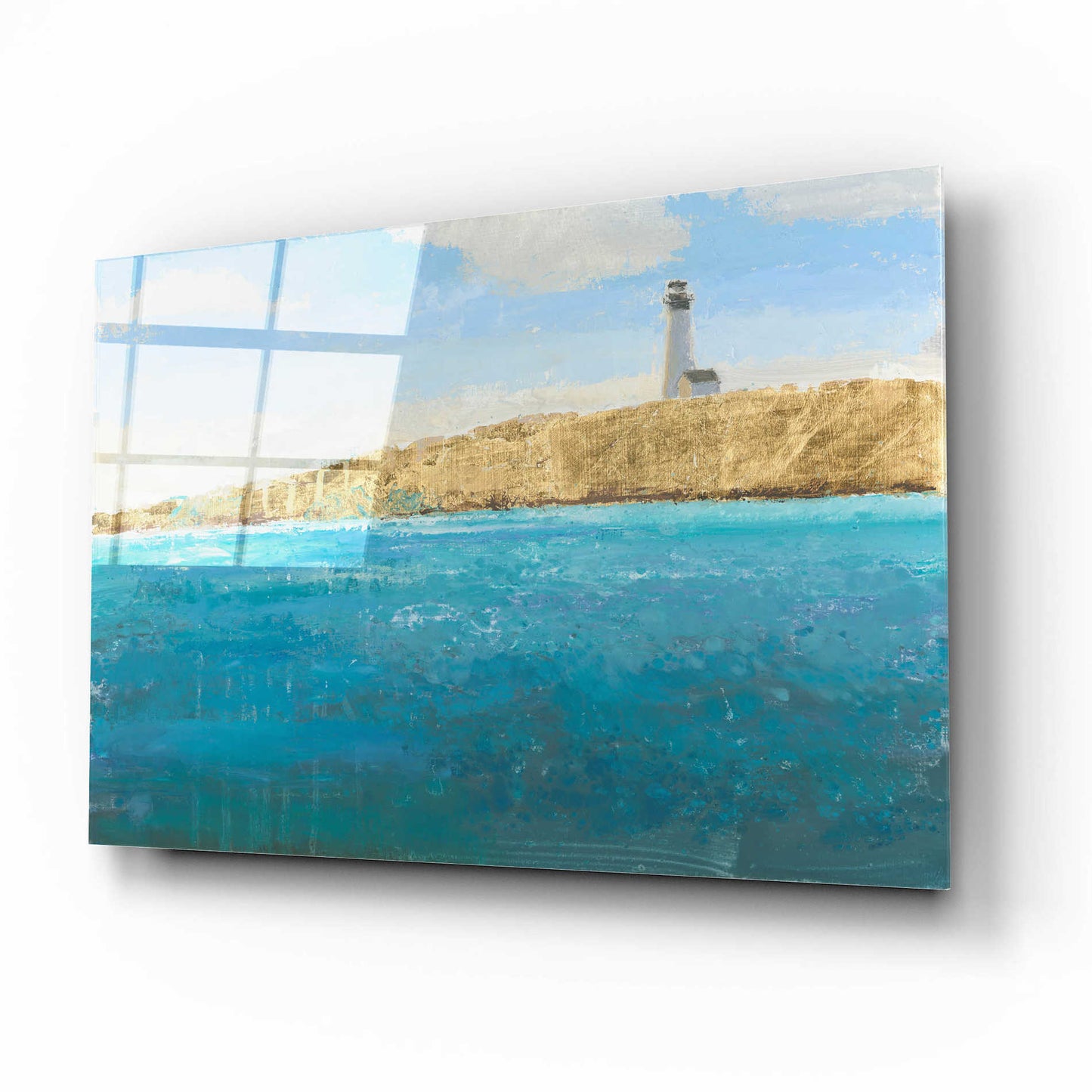 Epic Art 'Lighthouse Seascape II' by James Wiens, Acrylic Glass Wall Art,16x12