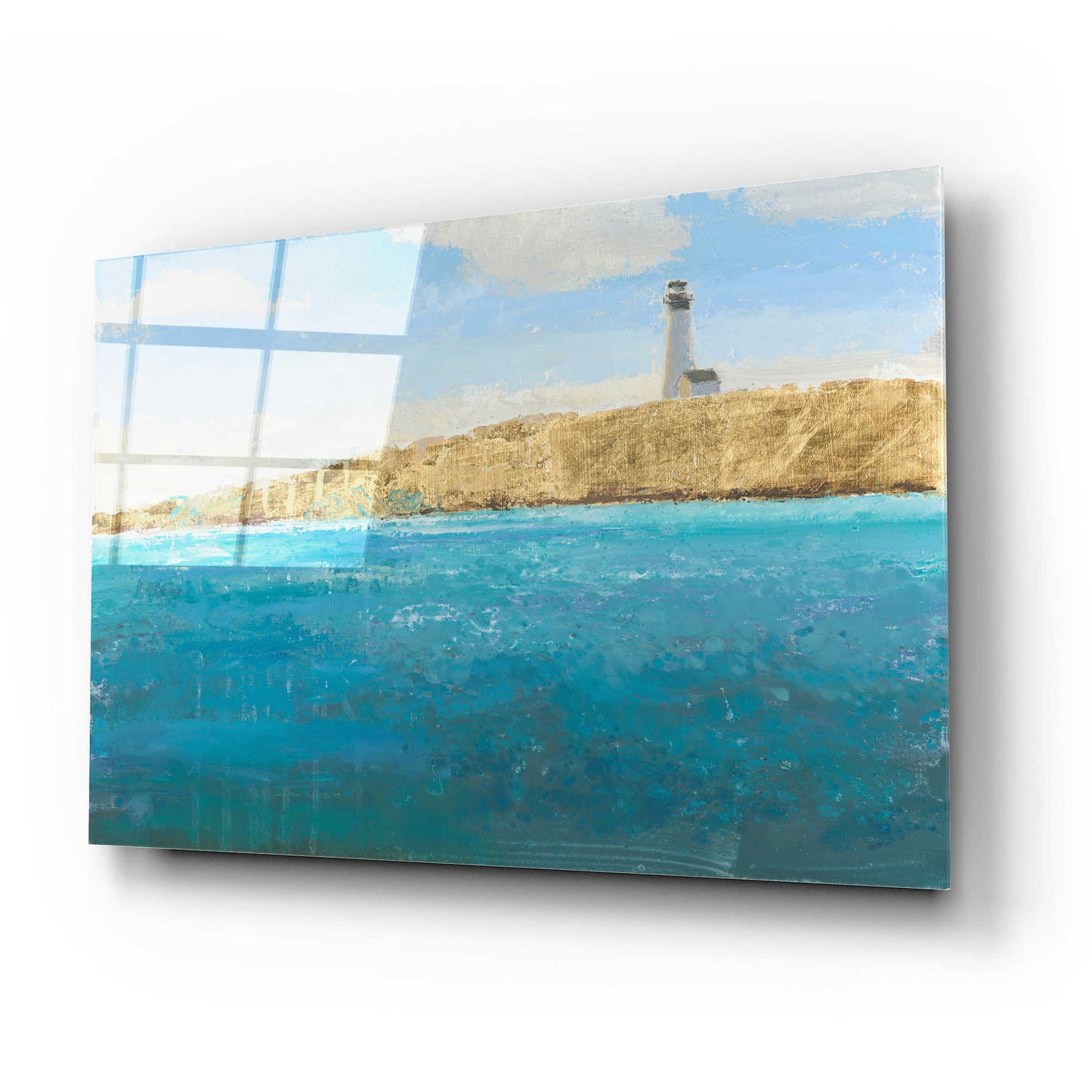 Epic Art 'Lighthouse Seascape II' by James Wiens, Acrylic Glass Wall Art,24x16