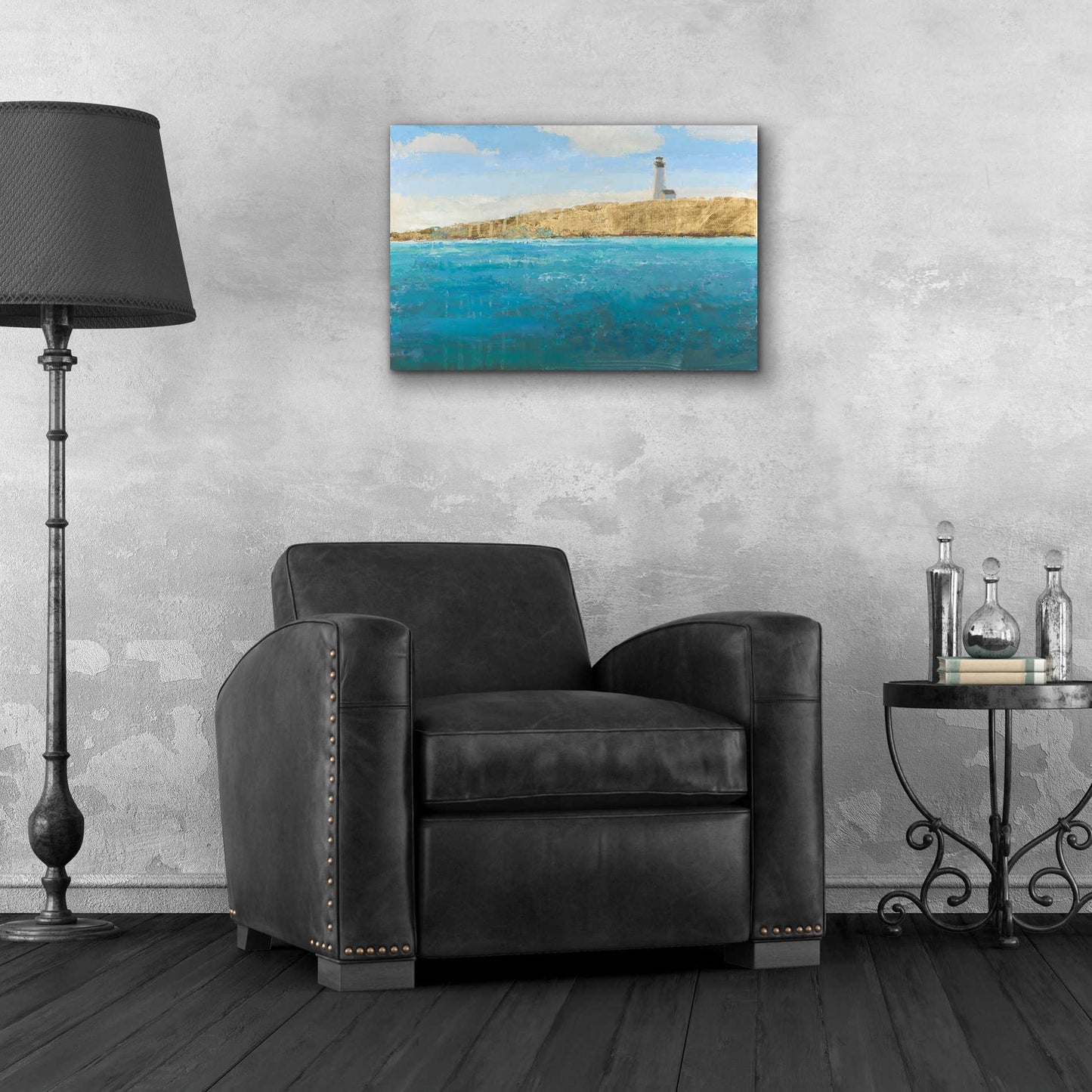 Epic Art 'Lighthouse Seascape II' by James Wiens, Acrylic Glass Wall Art,24x16