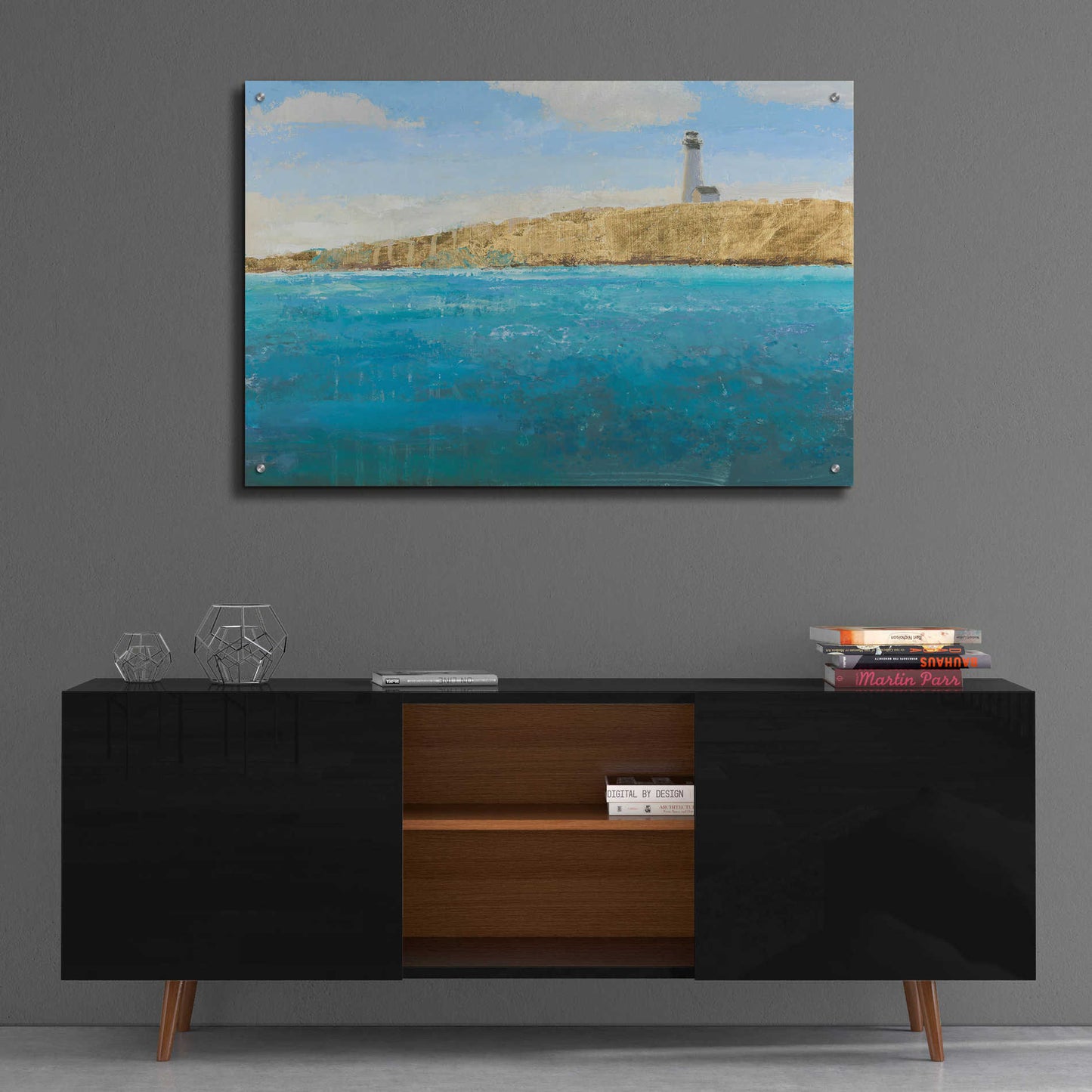 Epic Art 'Lighthouse Seascape II' by James Wiens, Acrylic Glass Wall Art,36x24