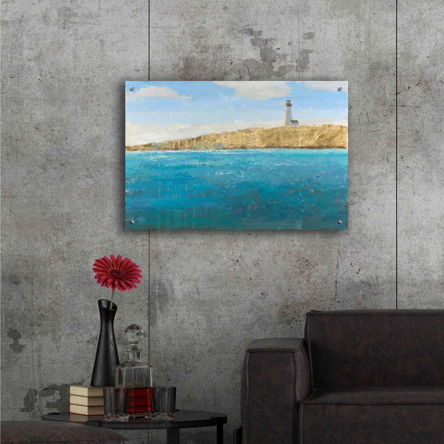 Epic Art 'Lighthouse Seascape II' by James Wiens, Acrylic Glass Wall Art,36x24