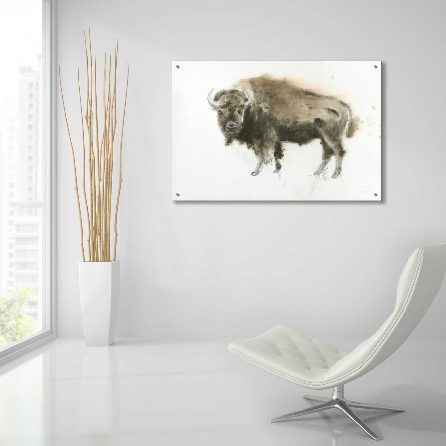 Epic Art 'Buffalo Bill' by James Wiens, Acrylic Glass Wall Art,36x24