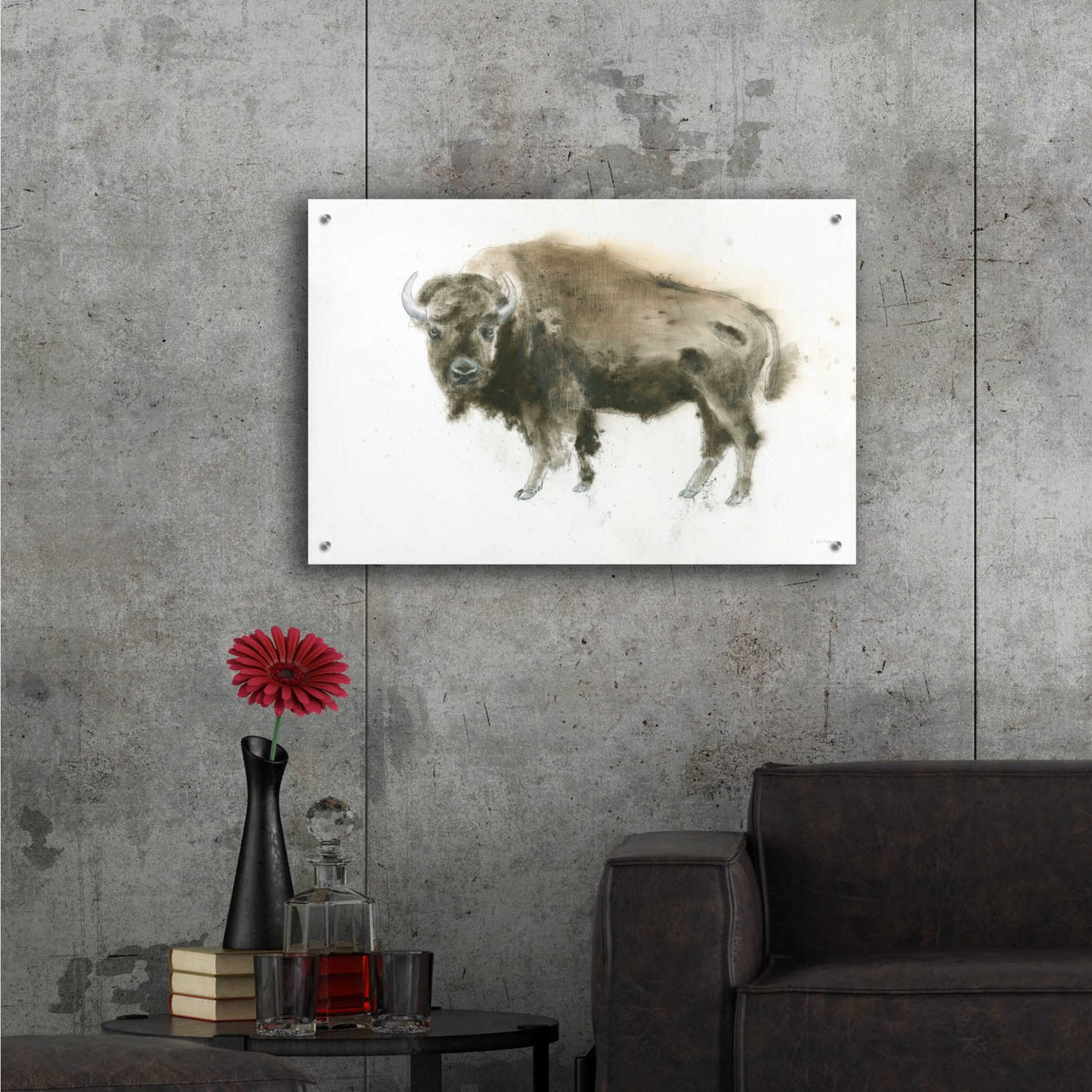 Epic Art 'Buffalo Bill' by James Wiens, Acrylic Glass Wall Art,36x24