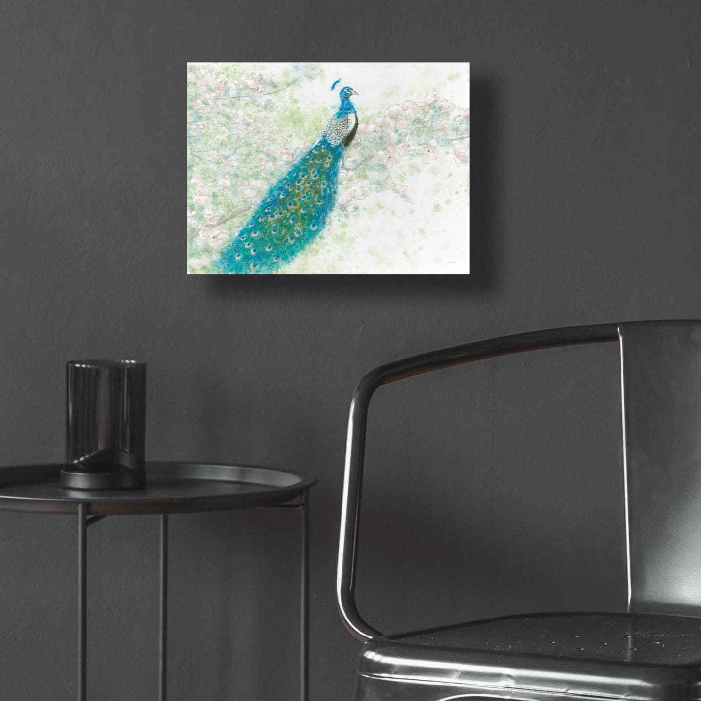 Epic Art 'Spring Peacock I' by James Wiens, Acrylic Glass Wall Art,16x12