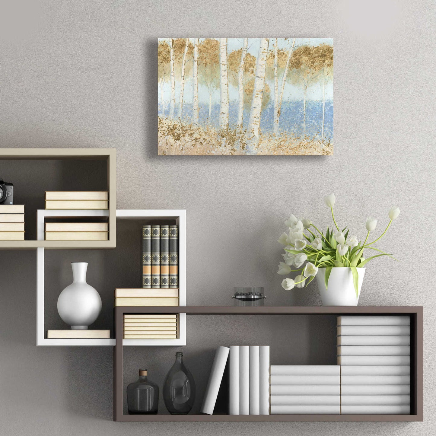 Epic Art 'Summer Birches' by James Wiens, Acrylic Glass Wall Art,24x16