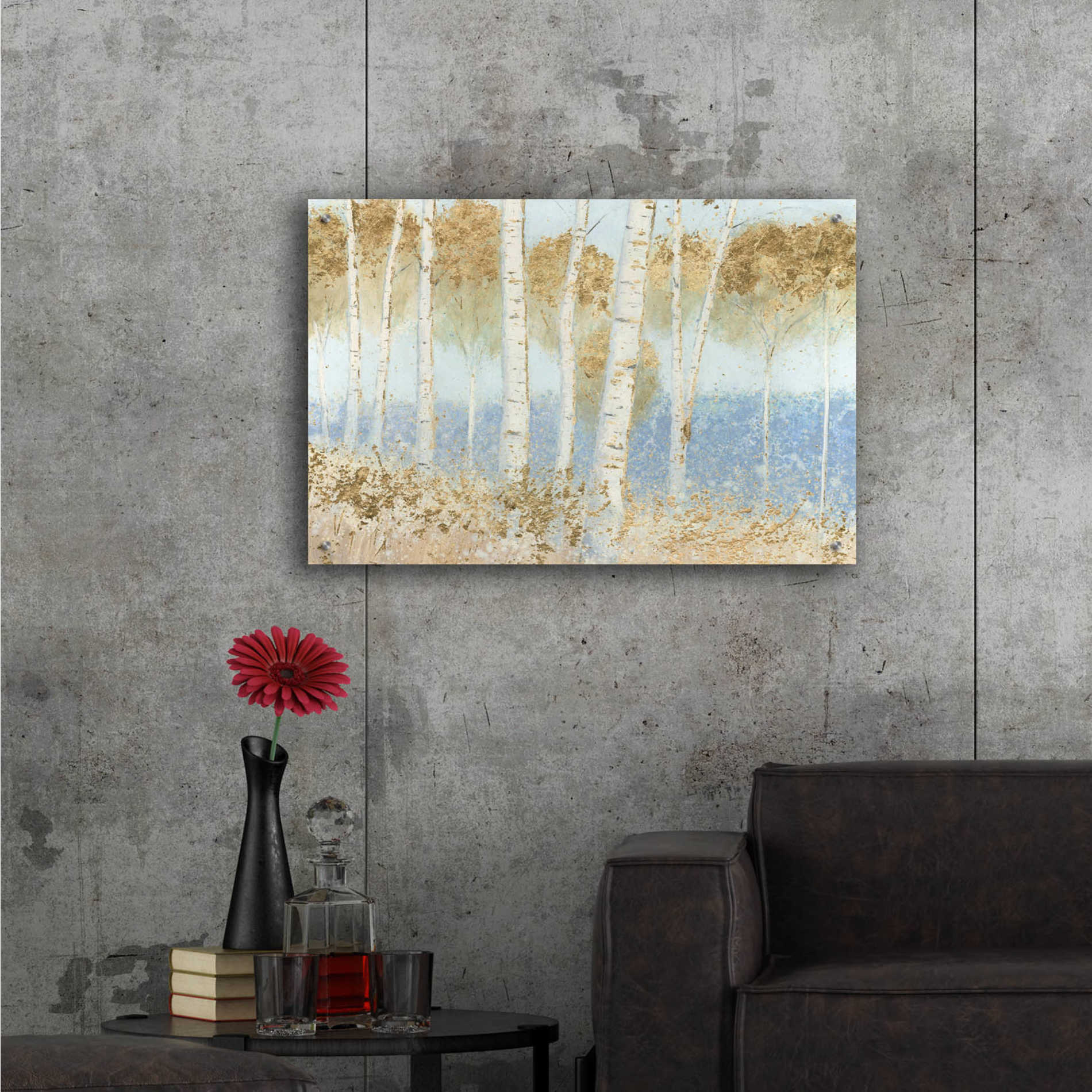 Epic Art 'Summer Birches' by James Wiens, Acrylic Glass Wall Art,36x24