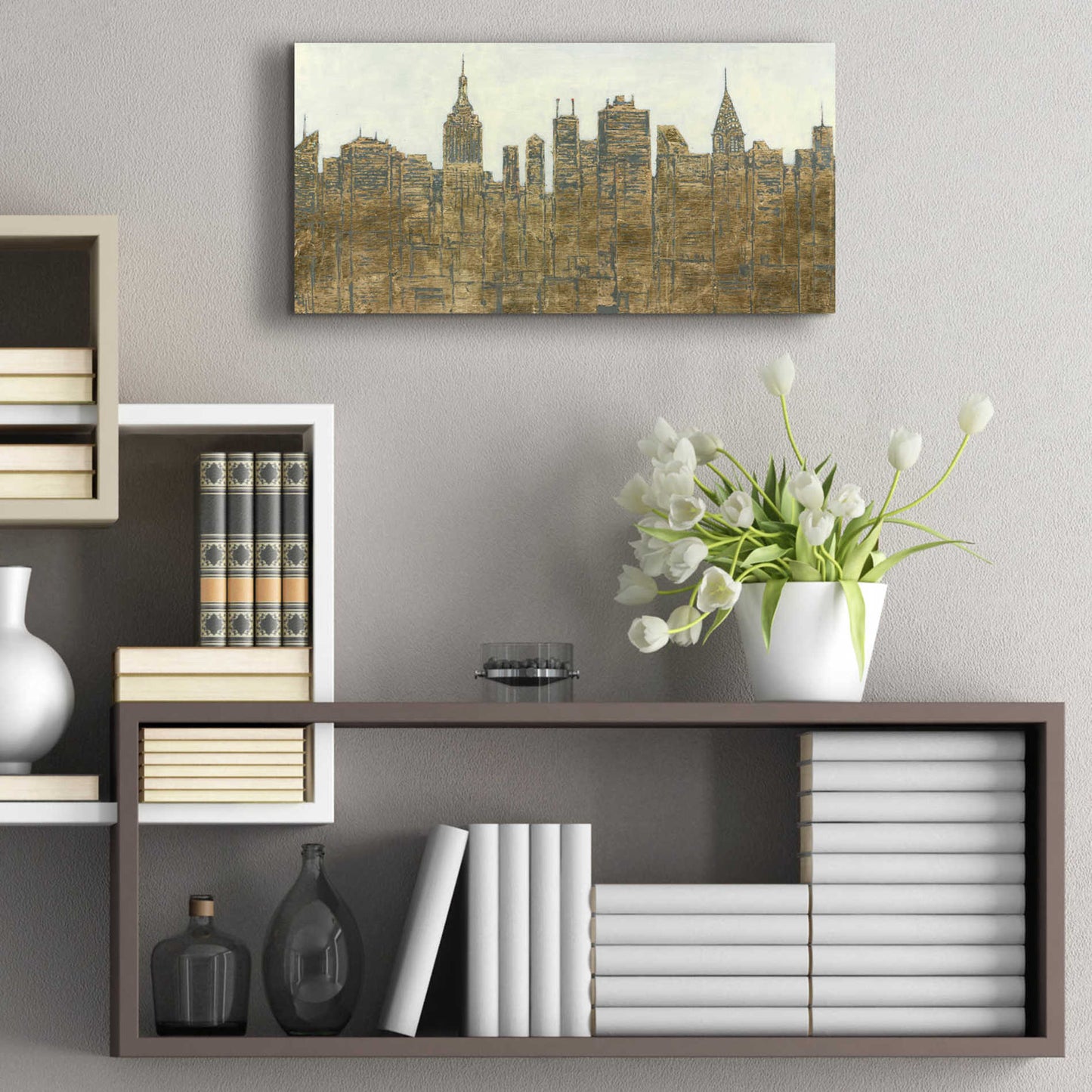 Epic Art 'Lavish Skyline' by James Wiens, Acrylic Glass Wall Art,24x12