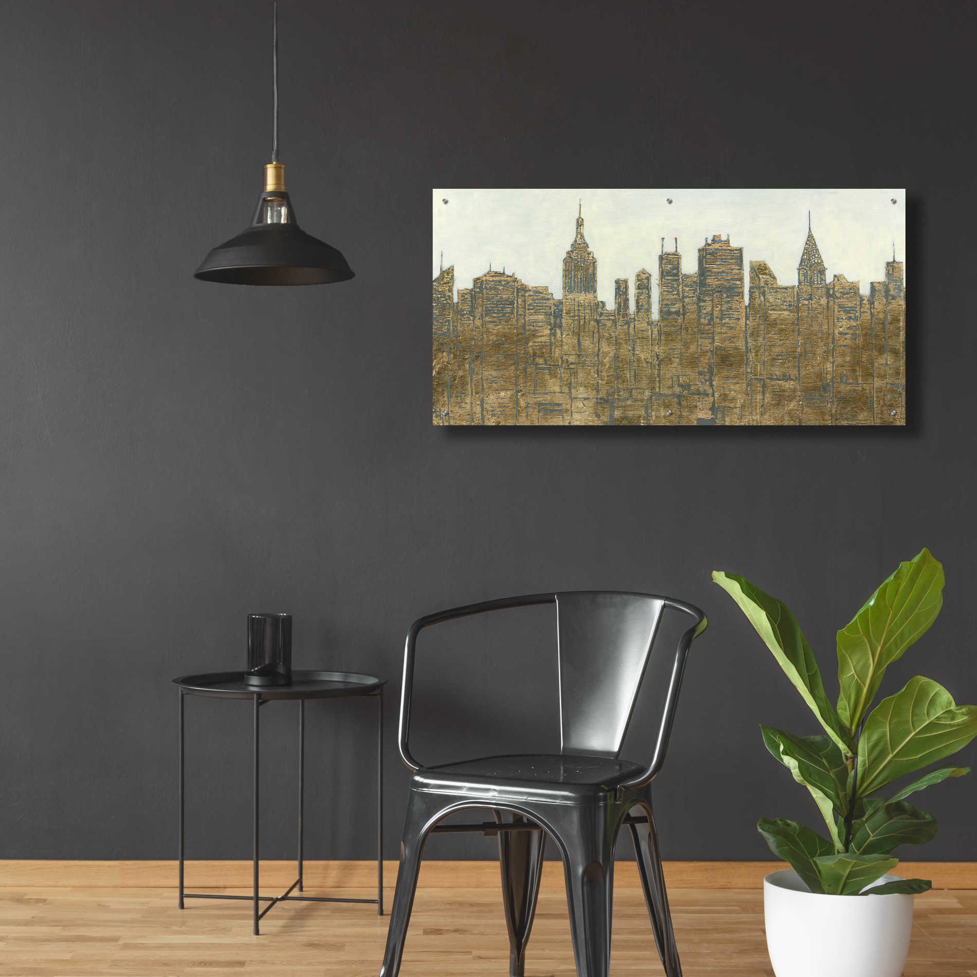 Epic Art 'Lavish Skyline' by James Wiens, Acrylic Glass Wall Art,48x24