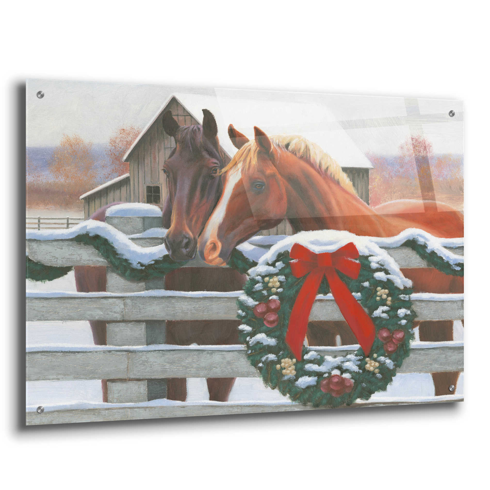 Epic Art 'Christmas in the Heartland II' by James Wiens, Acrylic Glass Wall Art,36x24