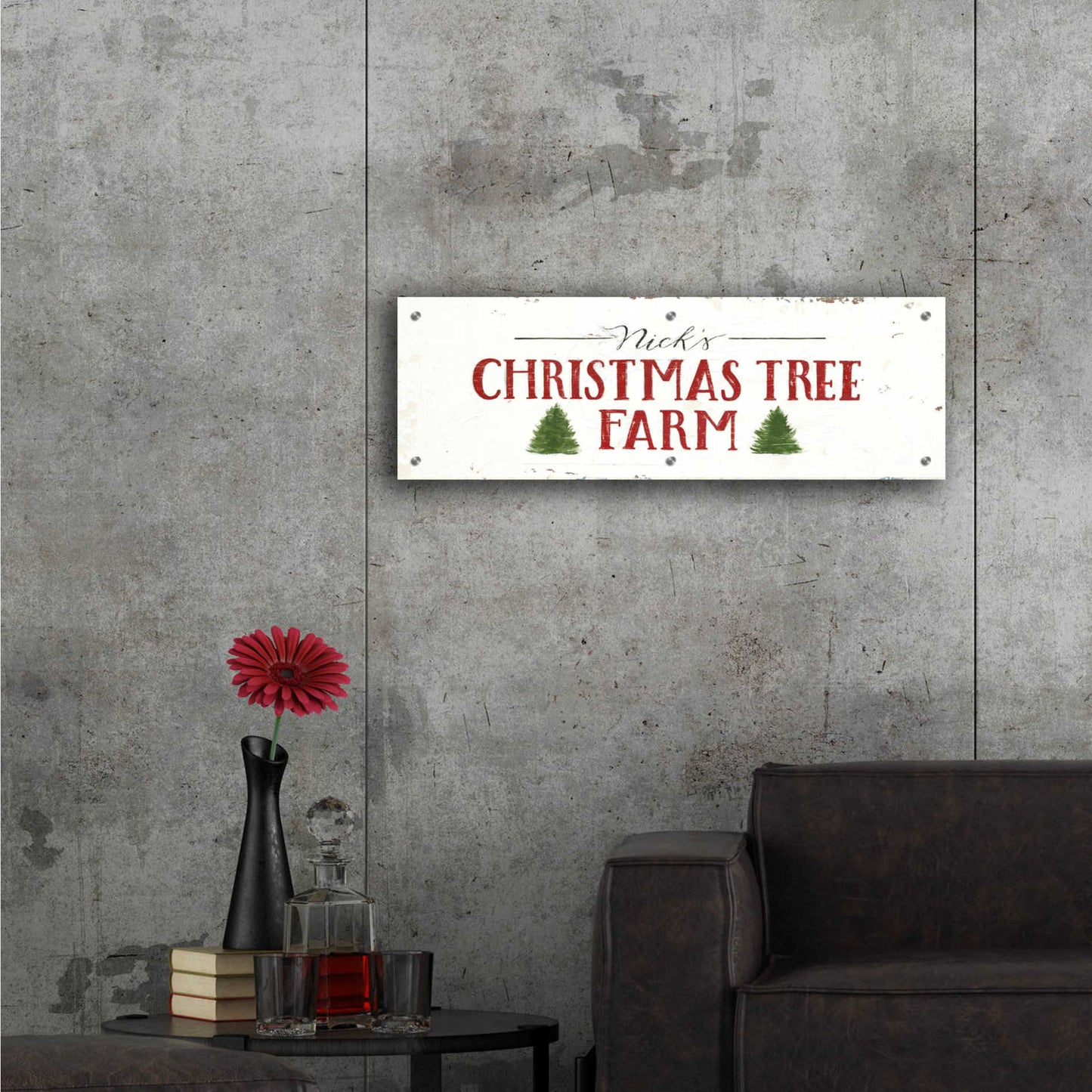 Epic Art 'Christmas in the Heartland VI' by James Wiens, Acrylic Glass Wall Art,36x12