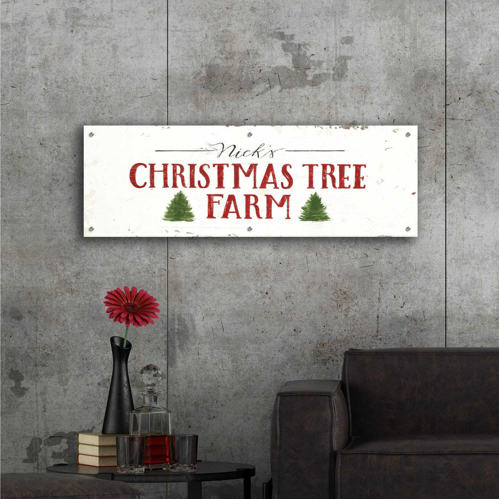 Epic Art 'Christmas in the Heartland VI' by James Wiens, Acrylic Glass Wall Art,48x16
