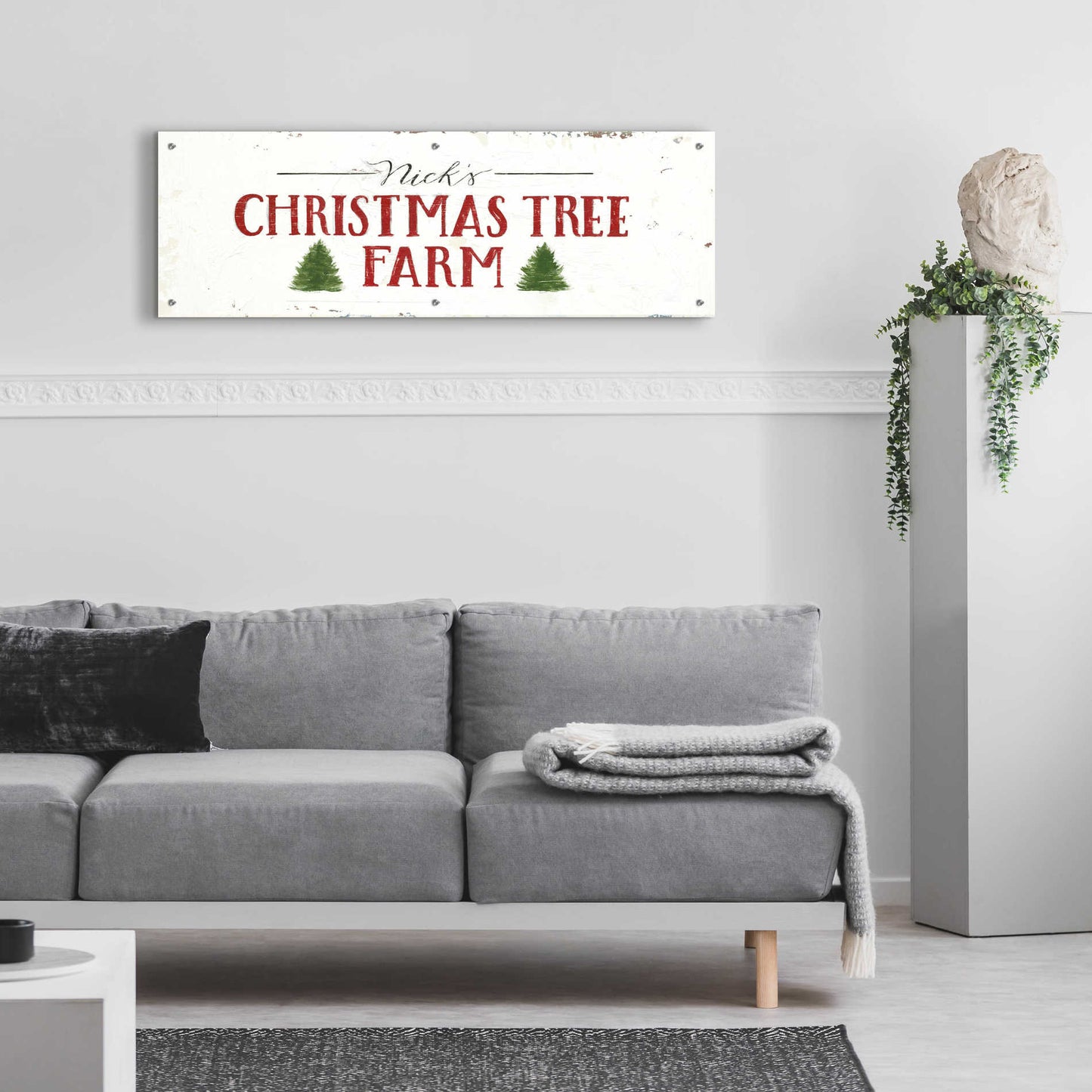 Epic Art 'Christmas in the Heartland VI' by James Wiens, Acrylic Glass Wall Art,48x16