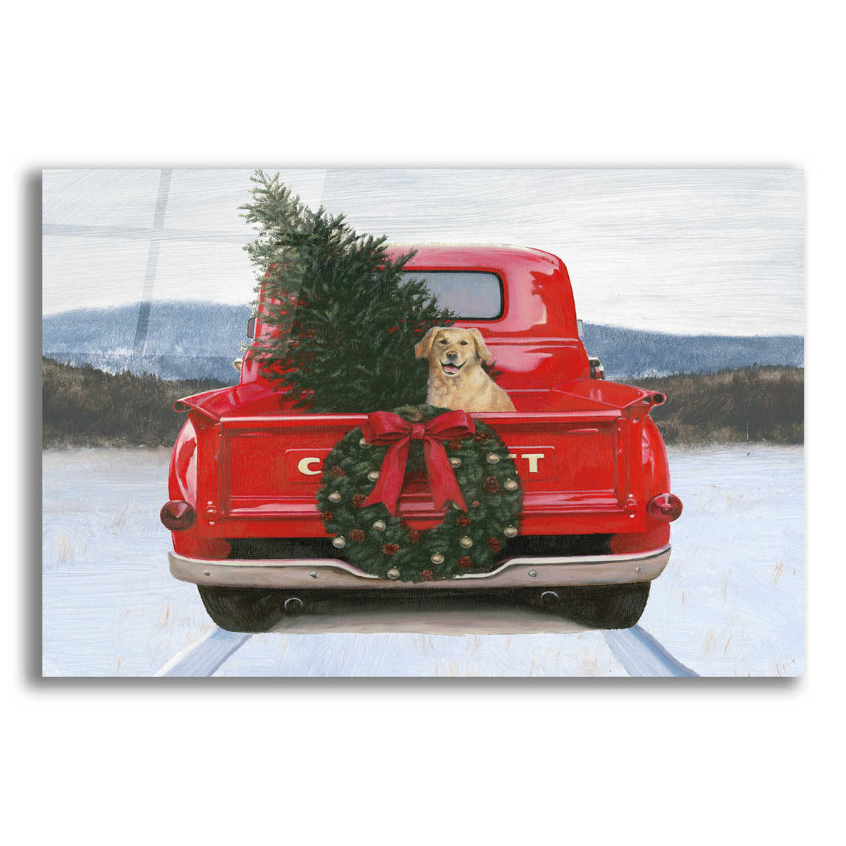 Epic Art 'Christmas in the Heartland IV' by James Wiens, Acrylic Glass Wall Art,16x12x1.1x0,26x18x1.1x0,34x26x1.74x0,54x40x1.74x0